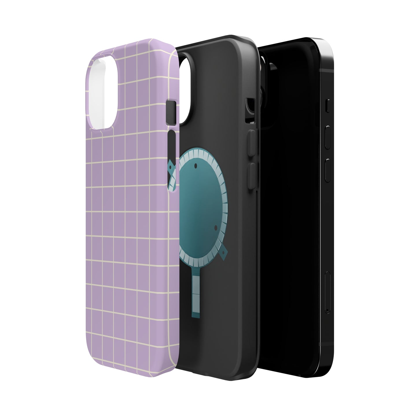 Lavender Grid MagSafe Tough Case