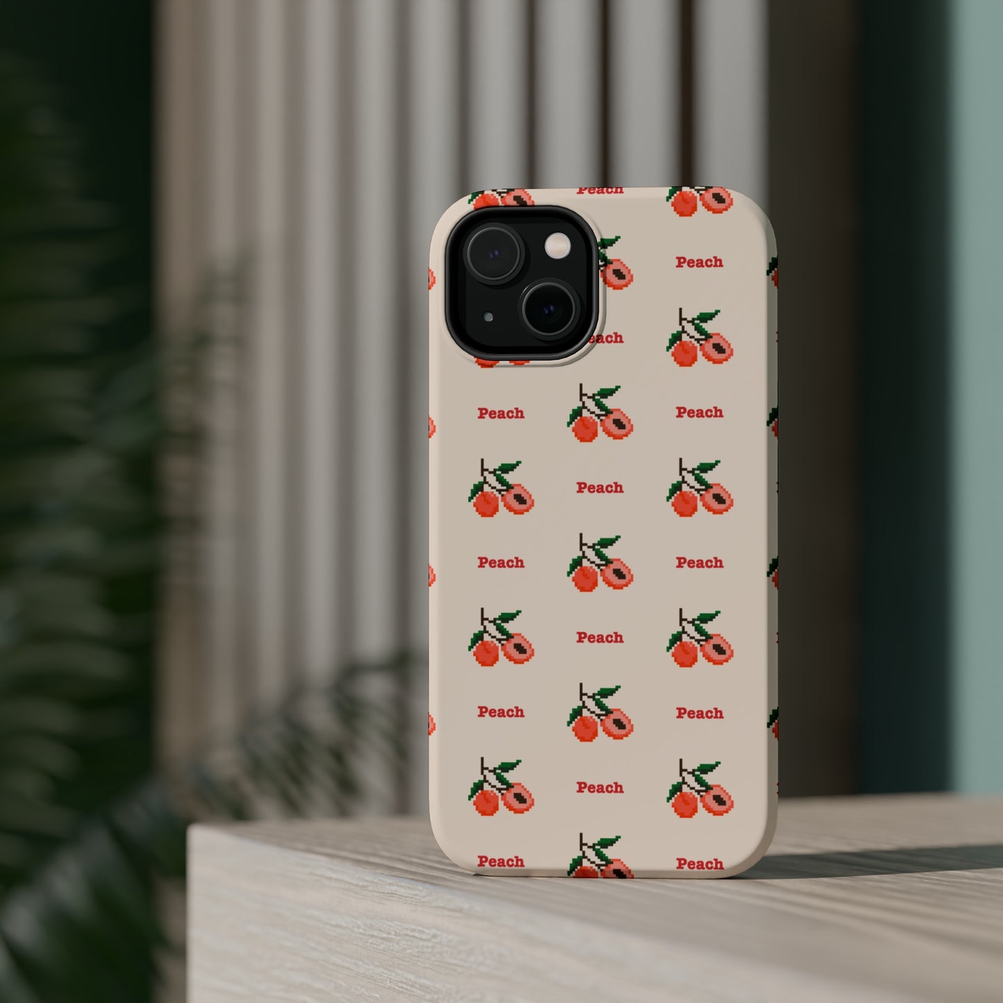 Pixelated Peach MagSafe Tough Case