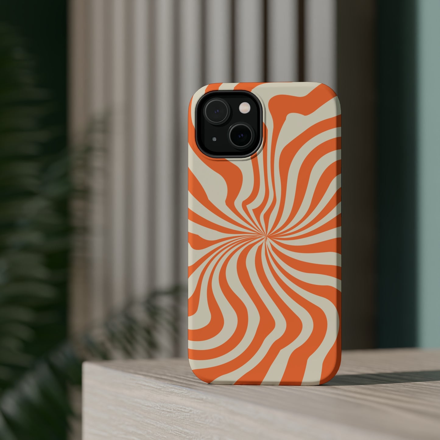 Orange Dizzy Spiral MagSafe Tough Case
