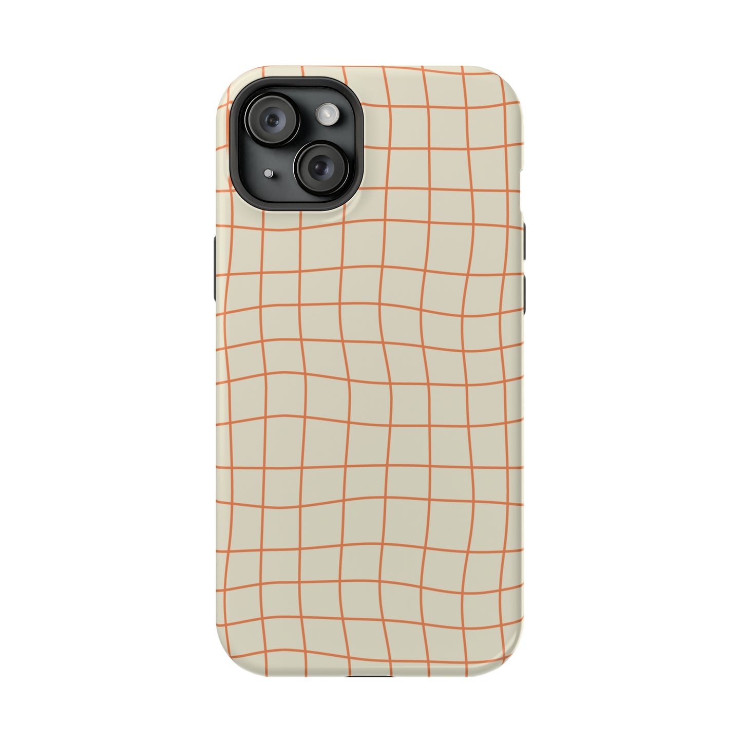 Soft Beige Dizzy Grid MagSafe Tough Case