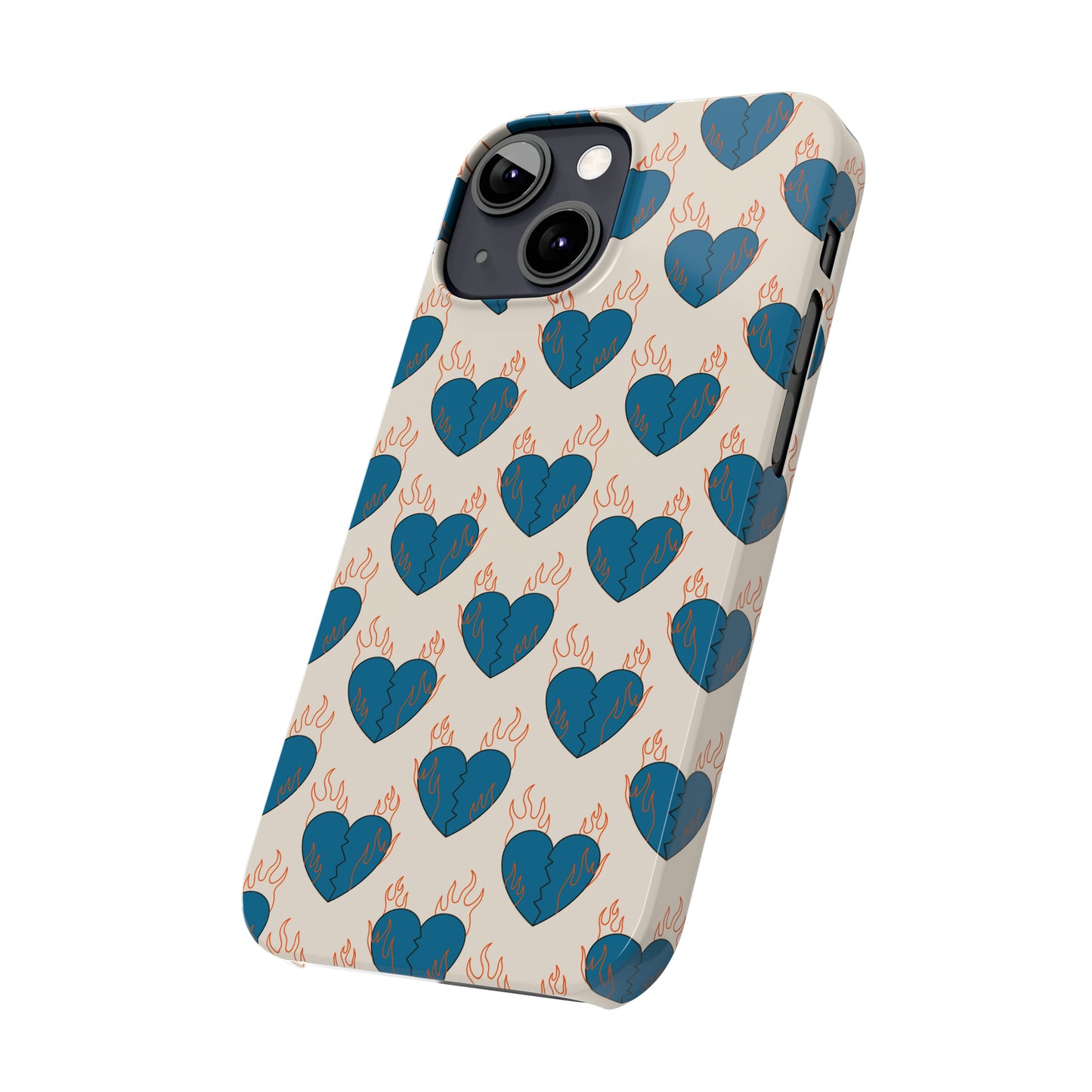 Flaming Broken Love Snap Case