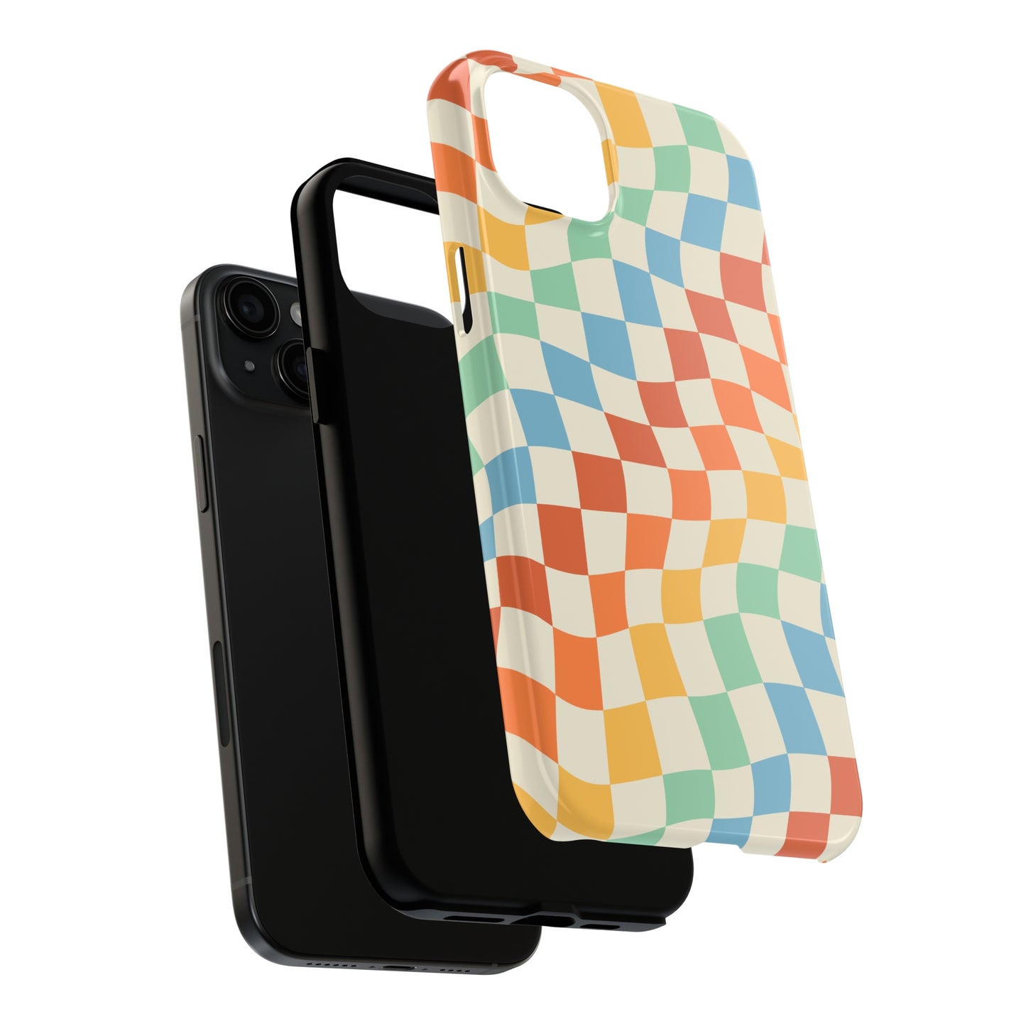 Retro Crazy Checkers Tough iPhone Case