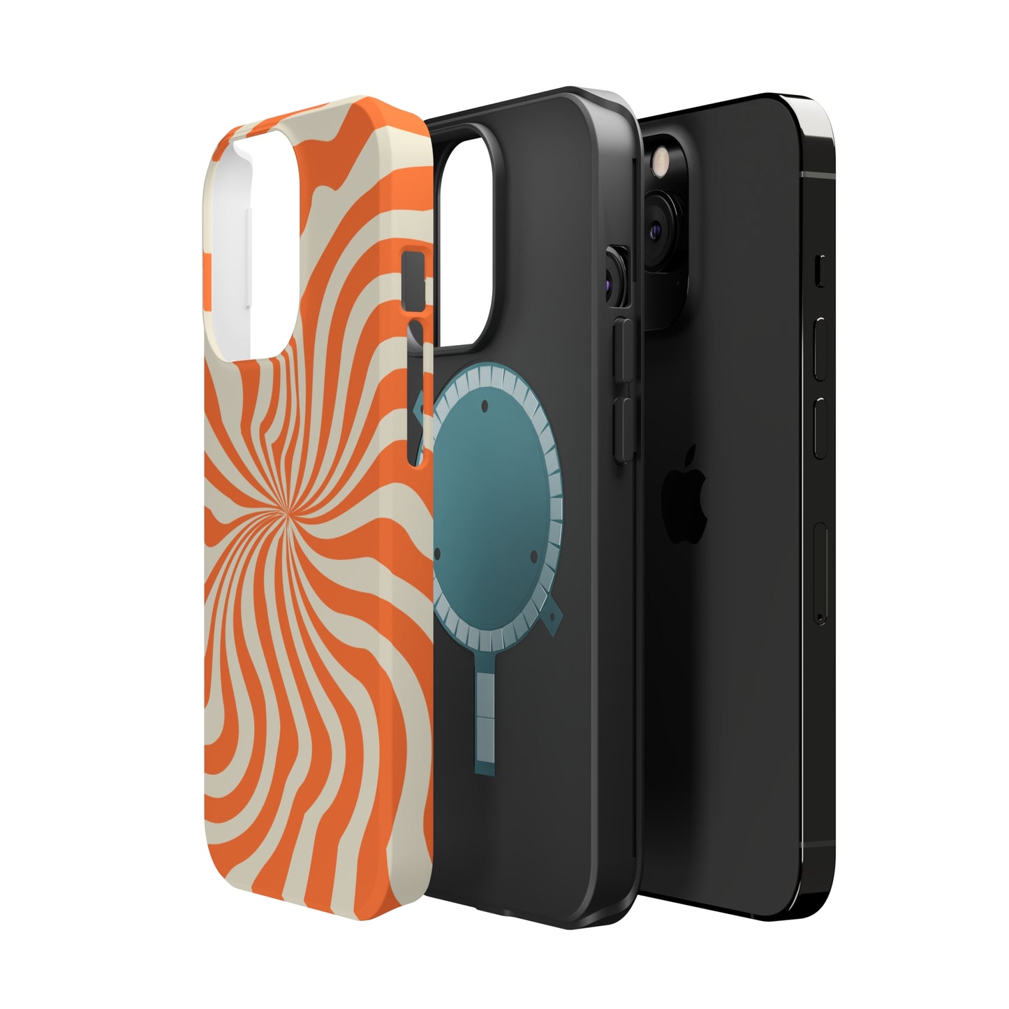 Orange Dizzy Spiral MagSafe Tough Case