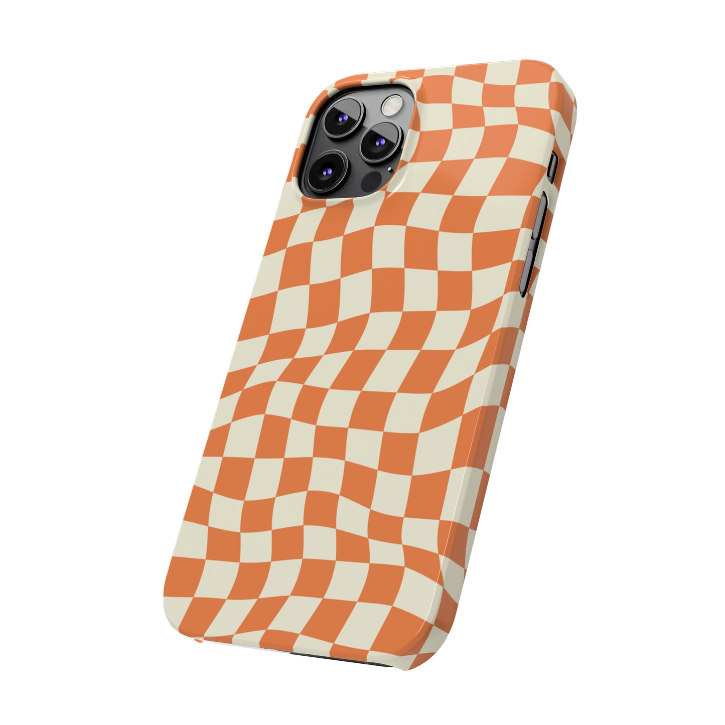 Retro Orange Peel Crazy Checkers Snap Case