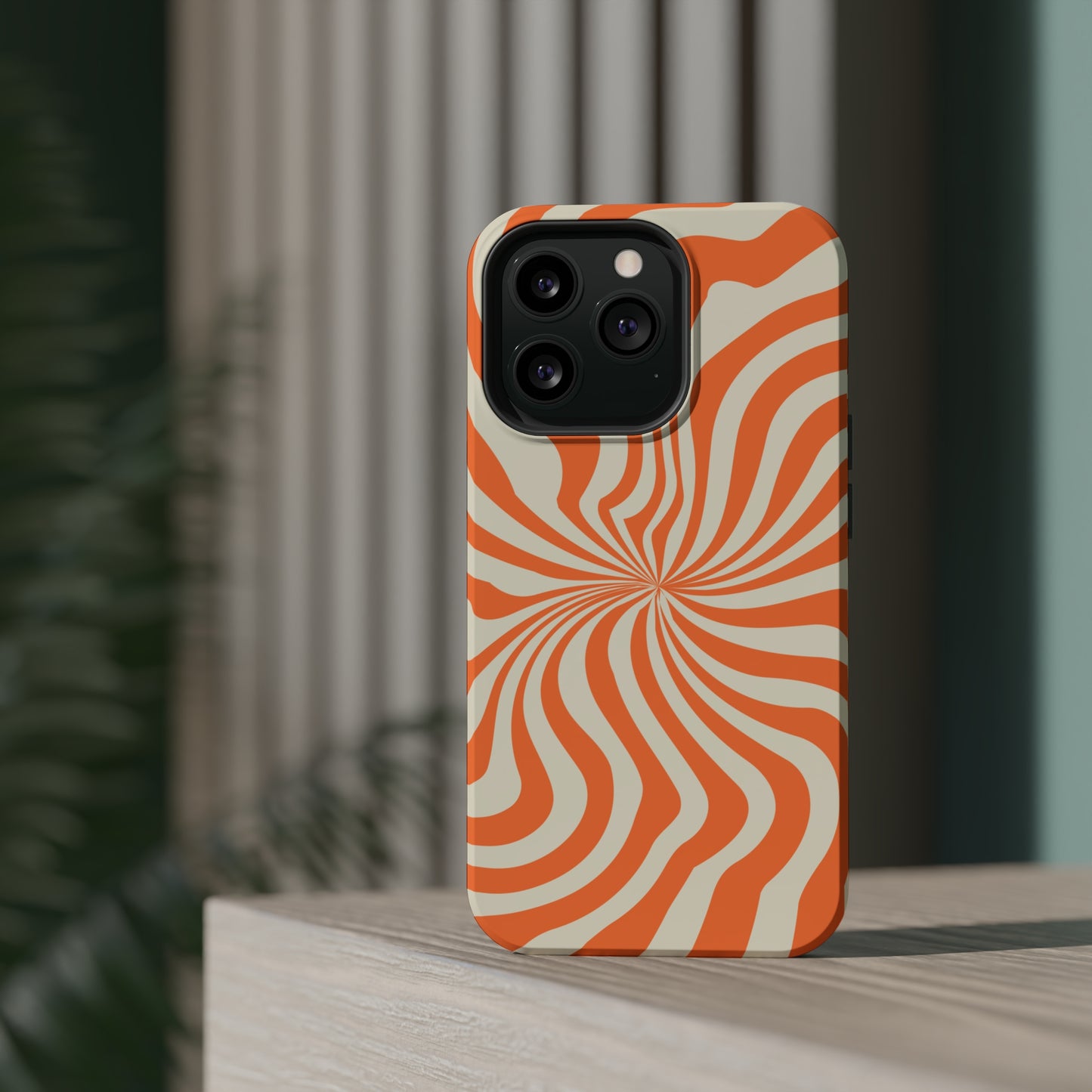Orange Dizzy Spiral MagSafe Tough Case