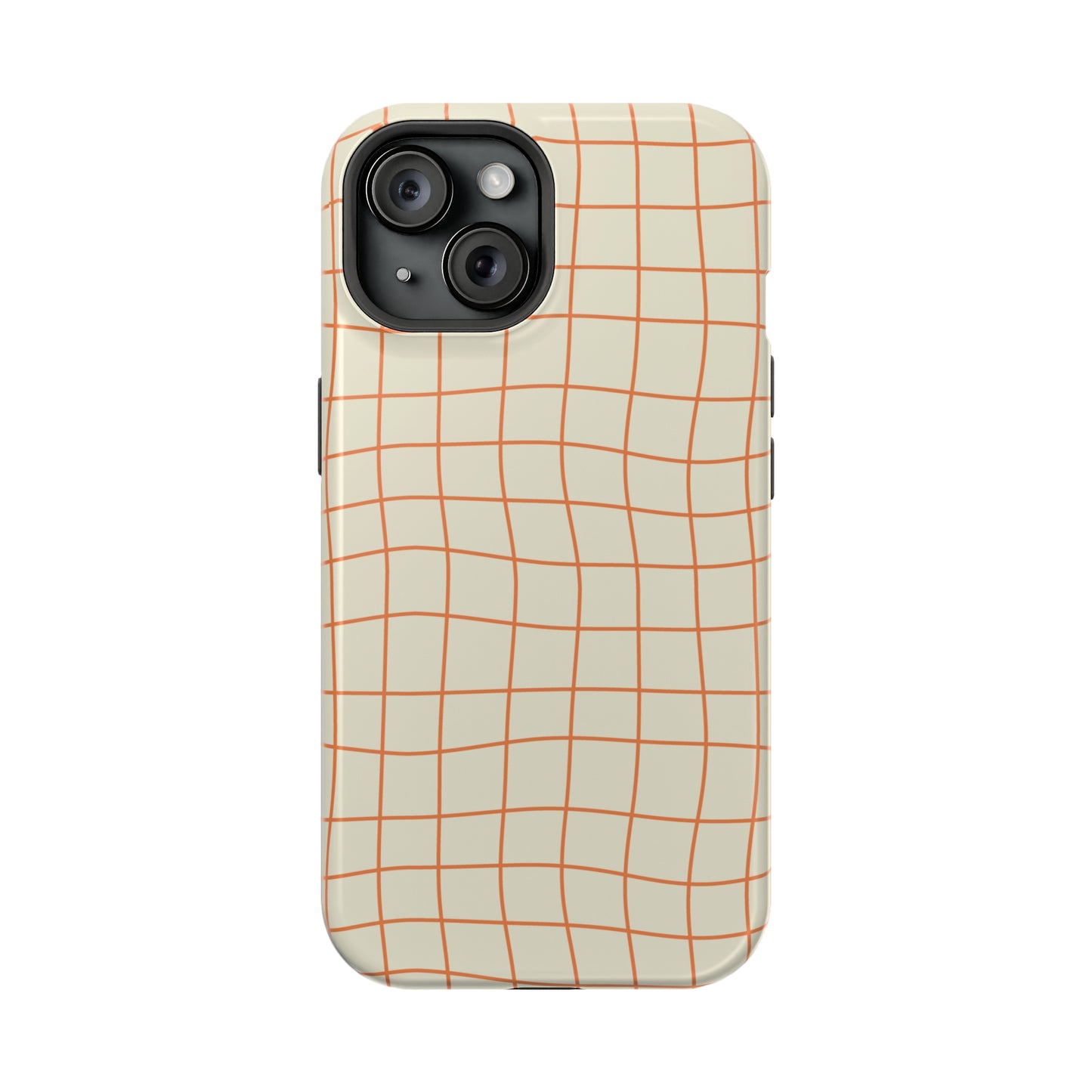 Soft Beige Dizzy Grid MagSafe Tough Case
