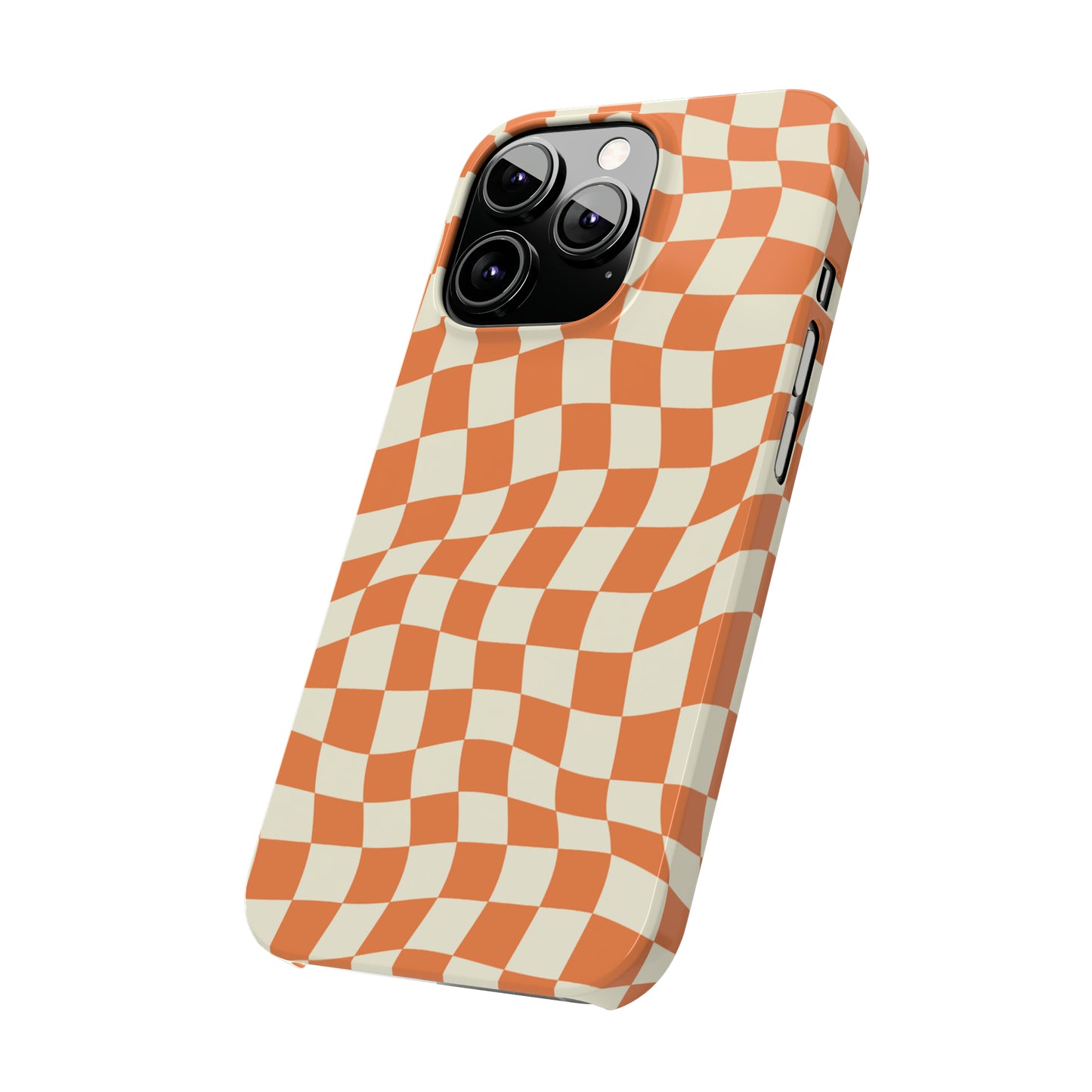 Retro Orange Peel Crazy Checkers Snap Case