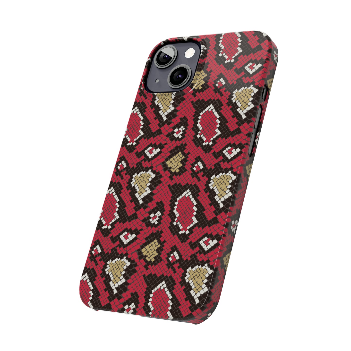 Red Snake Skin Snap Case