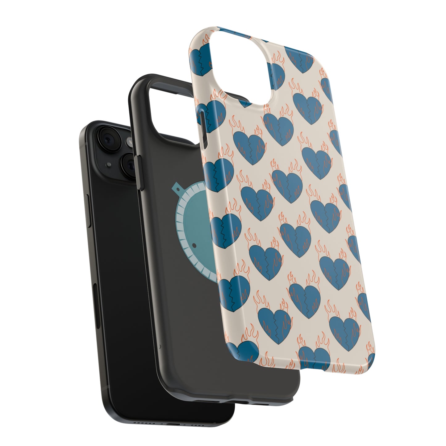 Flaming Broken Love MagSafe Tough Case