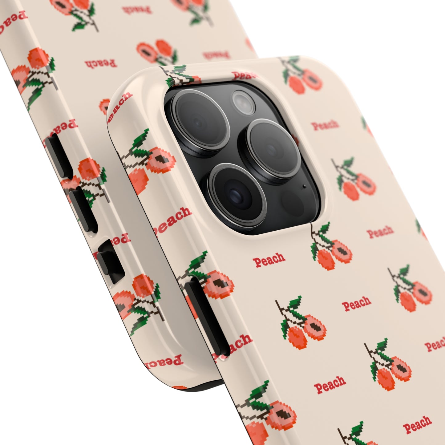 Pixelated Peach Tough iPhone Case