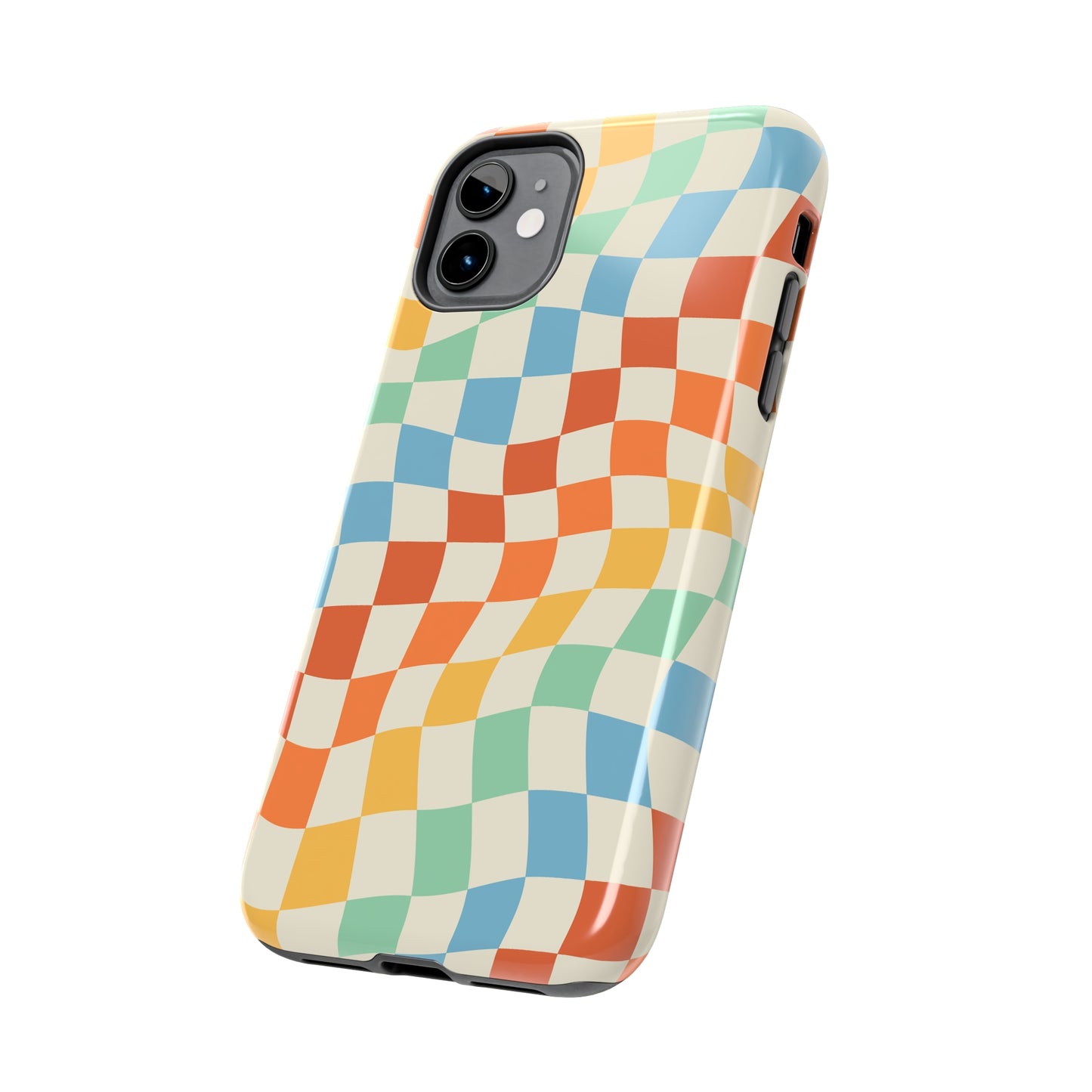 Retro Crazy Checkers Tough iPhone Case