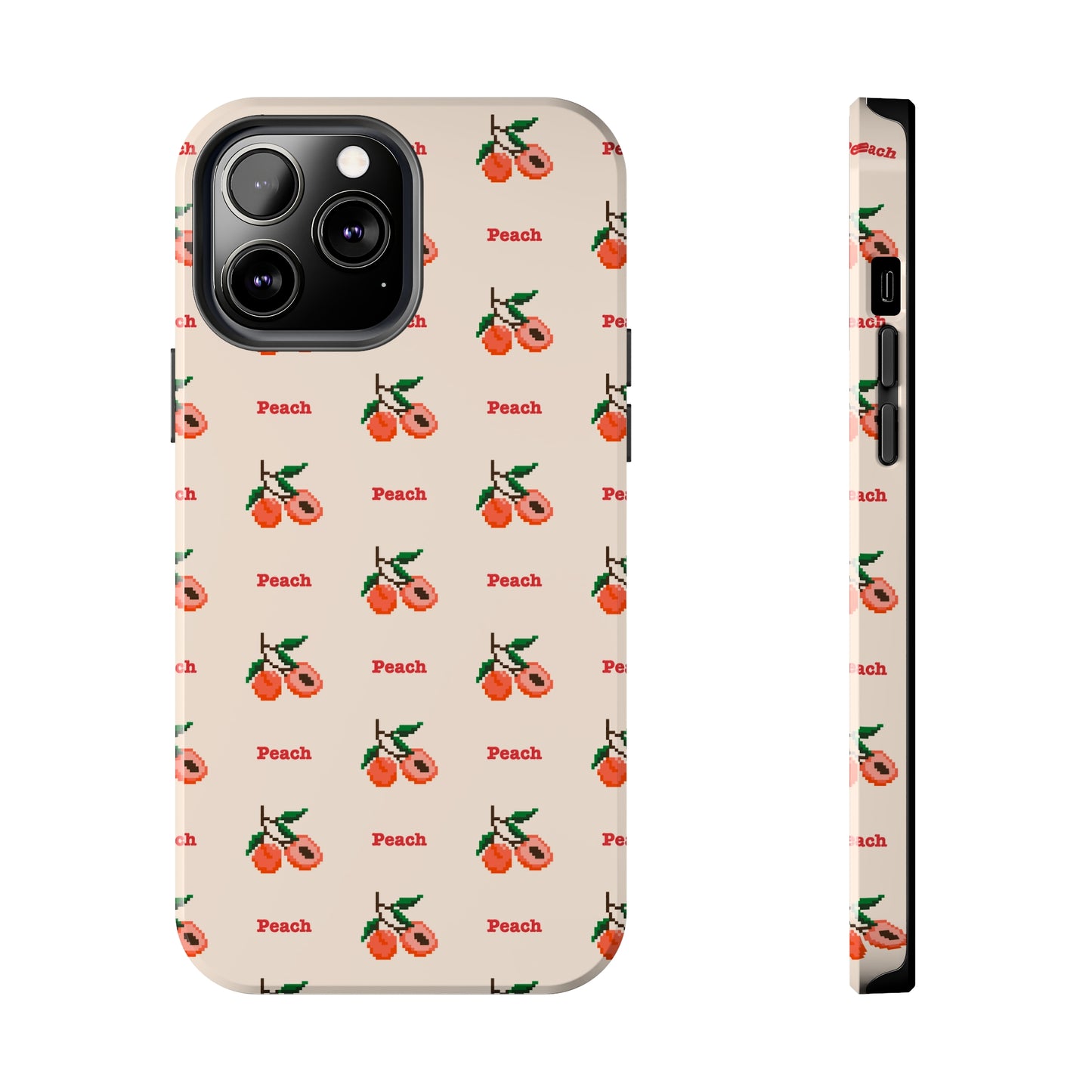 Pixelated Peach Tough iPhone Case