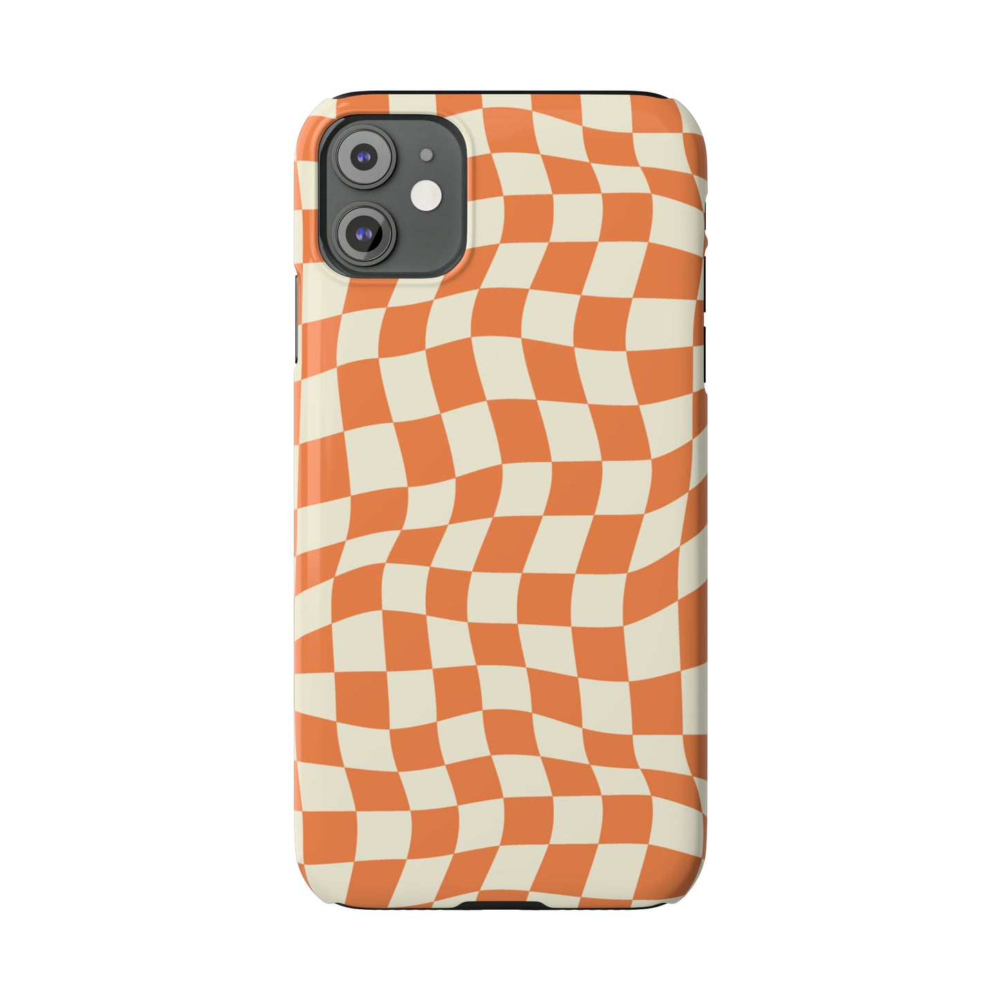 Retro Orange Peel Crazy Checkers Snap Case