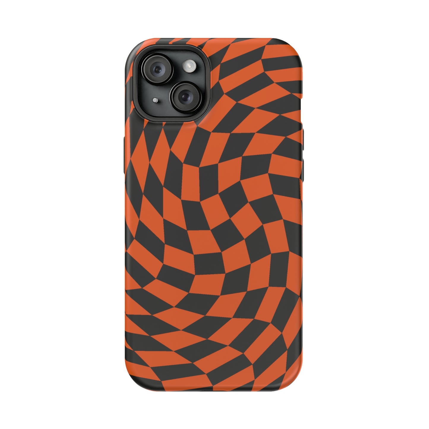 Orange Crazy Checkers MagSafe Tough Case