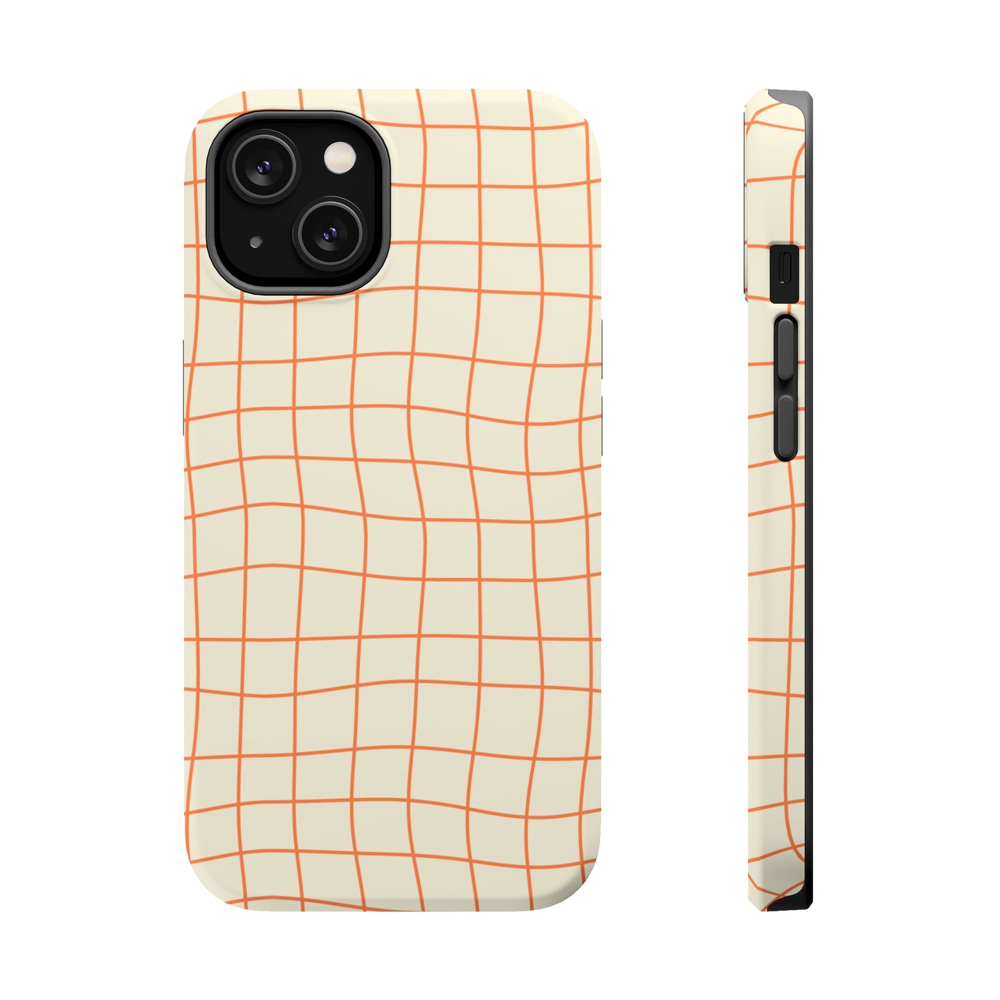 Soft Beige Dizzy Grid MagSafe Tough Case