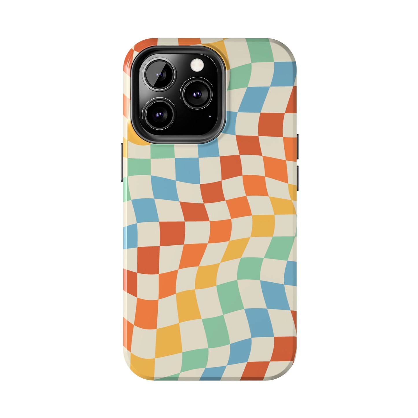 Retro Crazy Checkers Tough iPhone Case