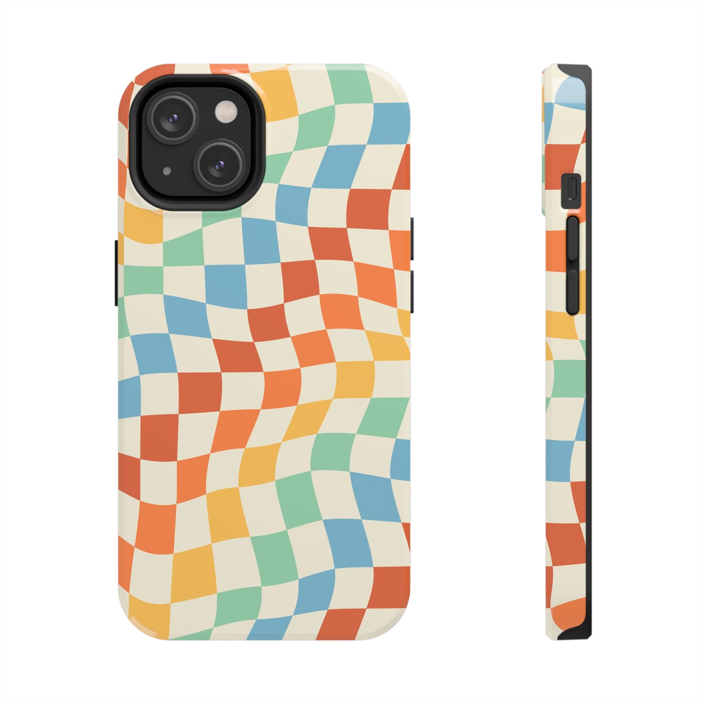 Retro Crazy Checkers Tough iPhone Case