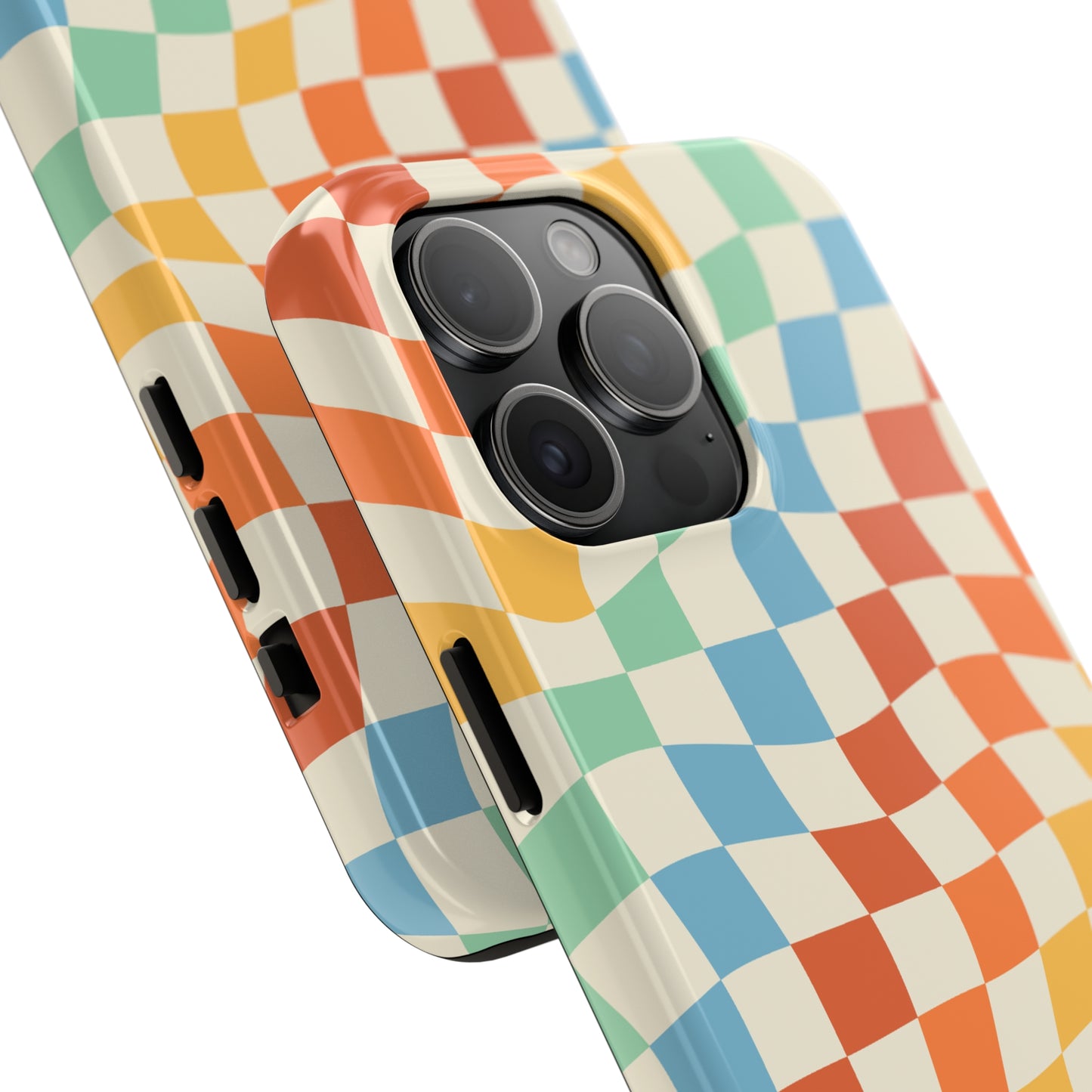 Retro Crazy Checkers Tough iPhone Case