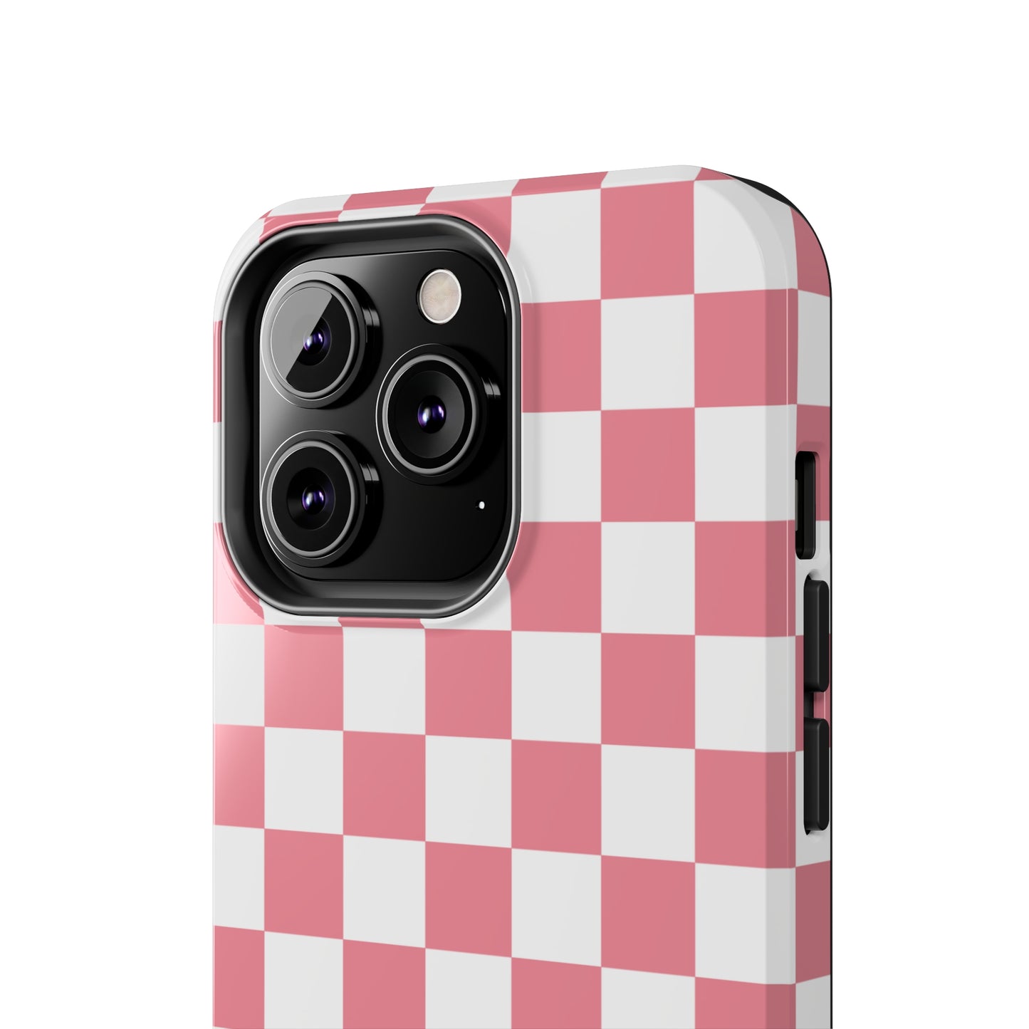Pink Checkers Tough iPhone Case
