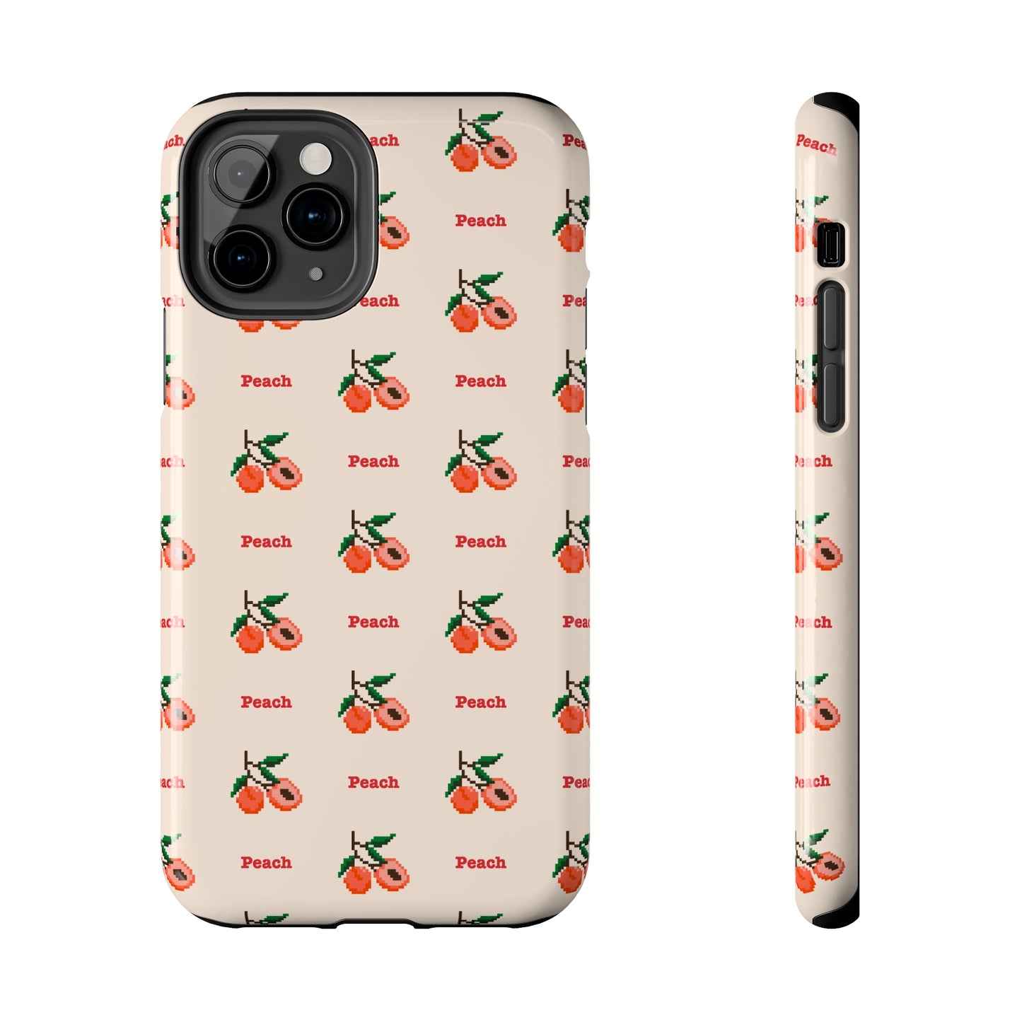 Pixelated Peach Tough iPhone Case