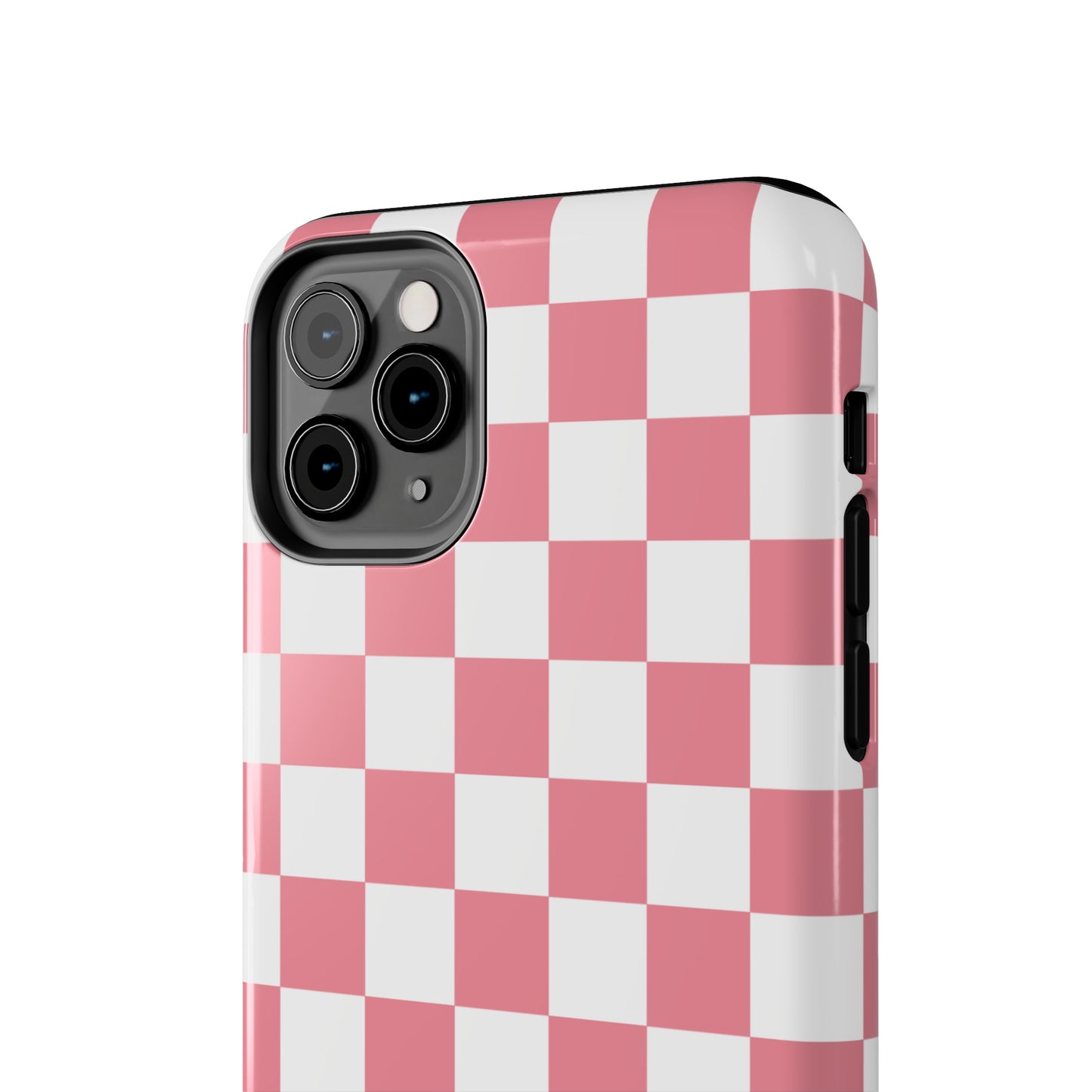 Pink Checkers Tough iPhone Case