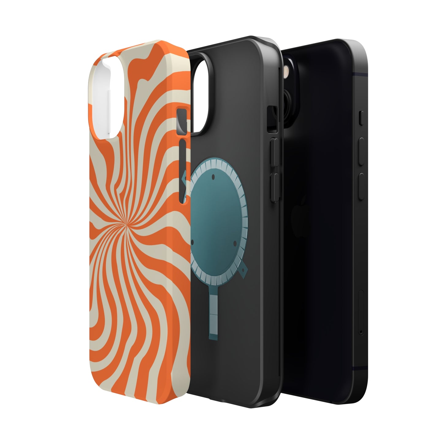 Orange Dizzy Spiral MagSafe Tough Case