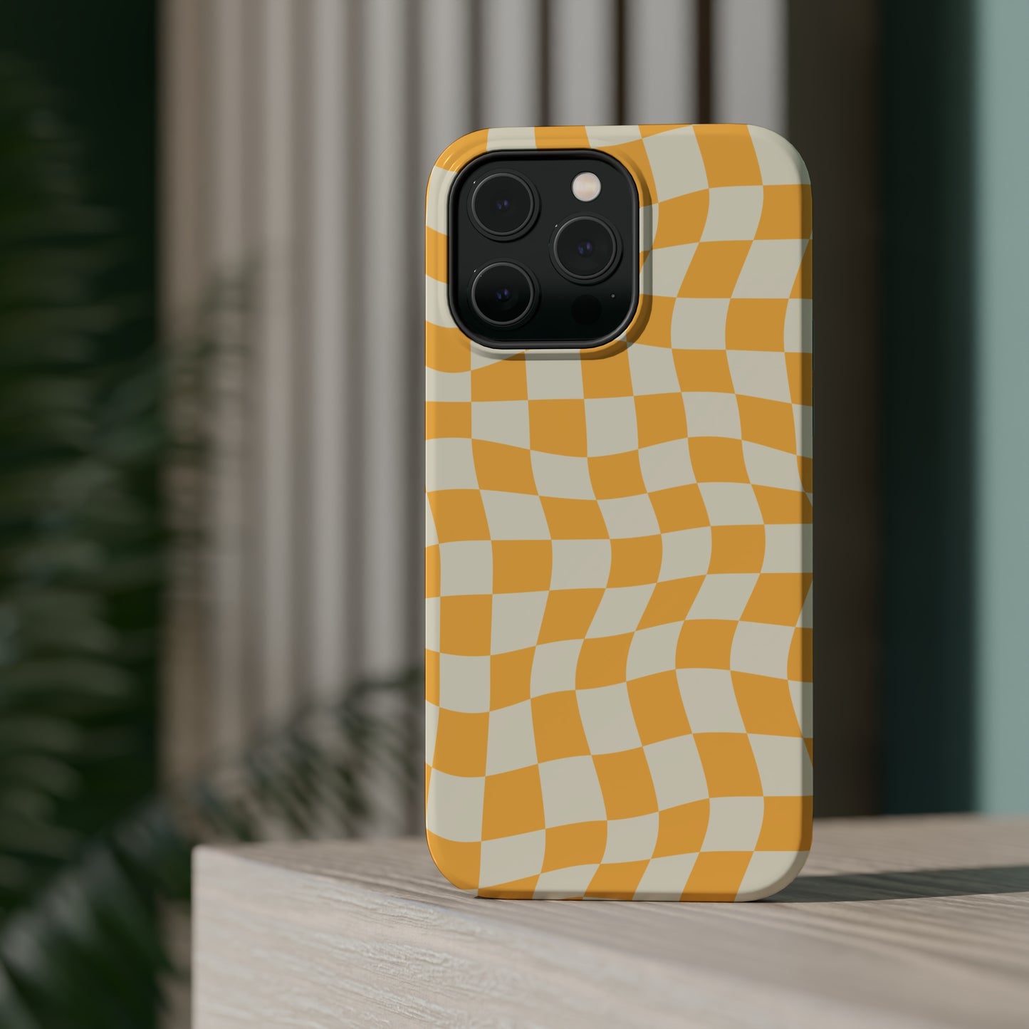 Lime Crazy Checkers MagSafe Tough Case