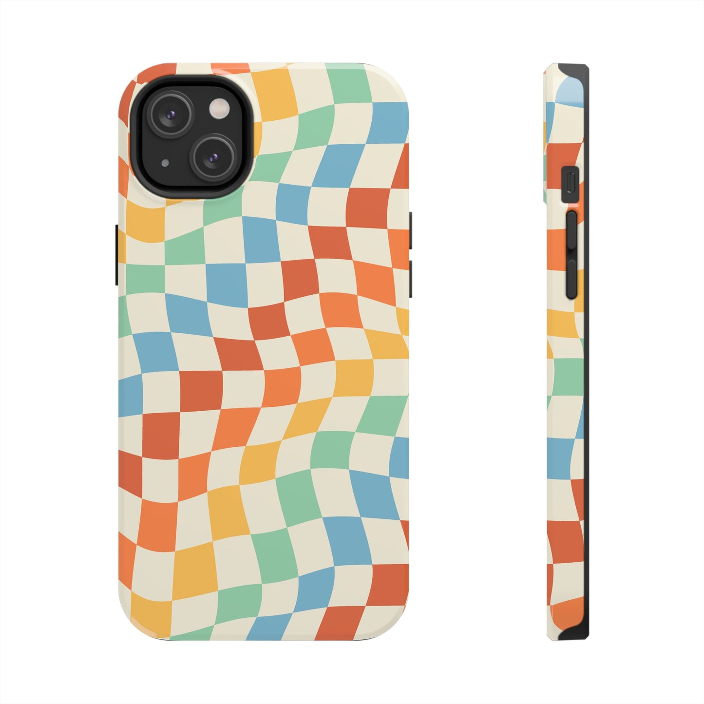 Retro Crazy Checkers Tough iPhone Case