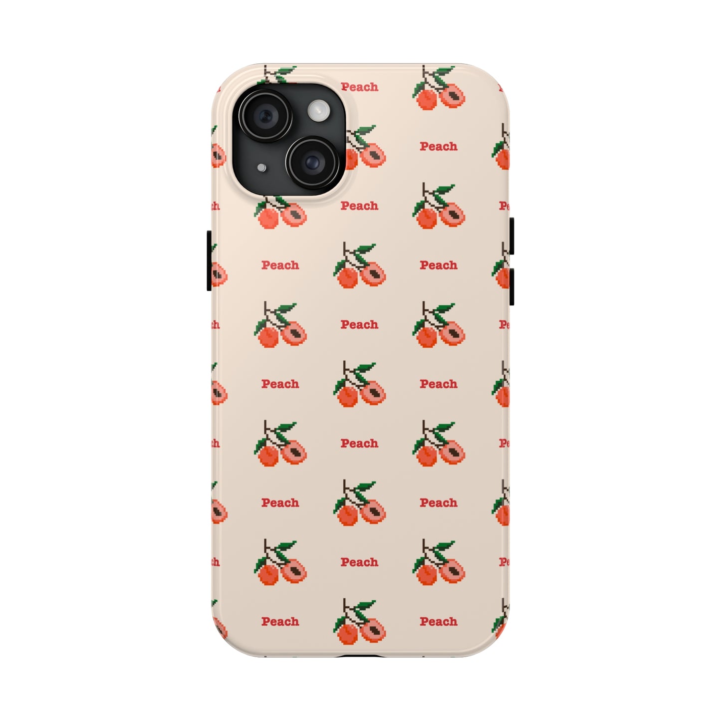Pixelated Peach Tough iPhone Case
