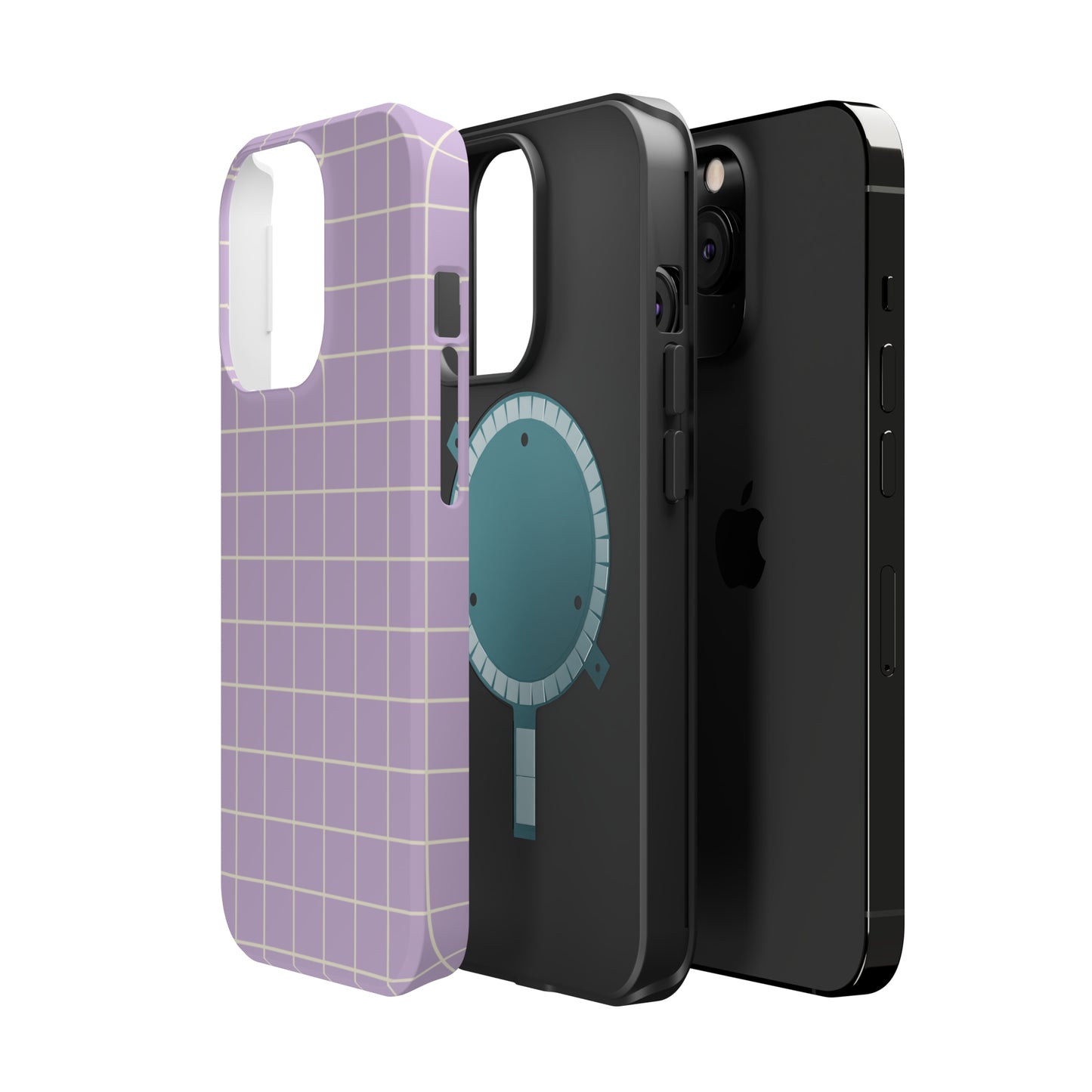 Lavender Grid MagSafe Tough Case