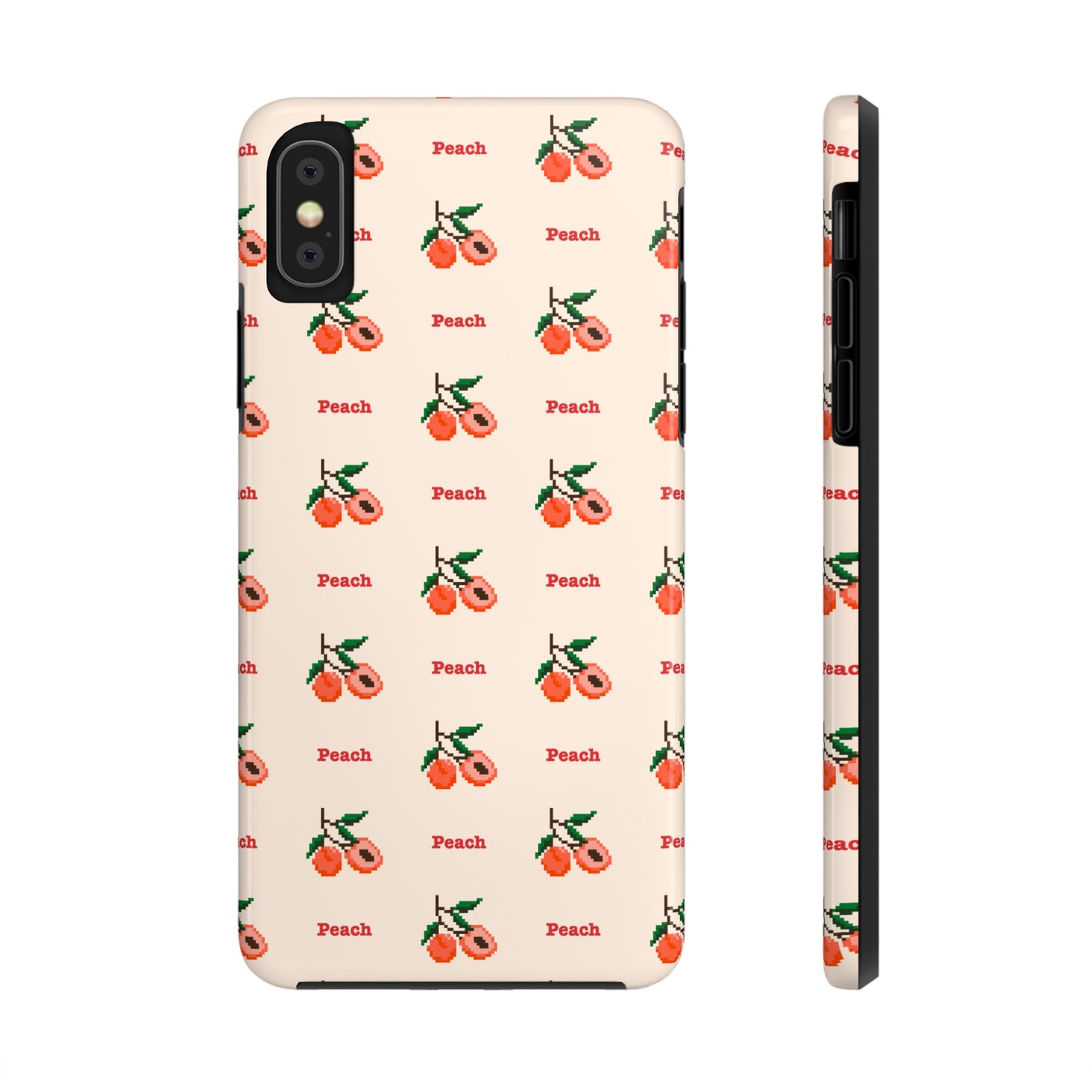 Pixelated Peach Tough iPhone Case