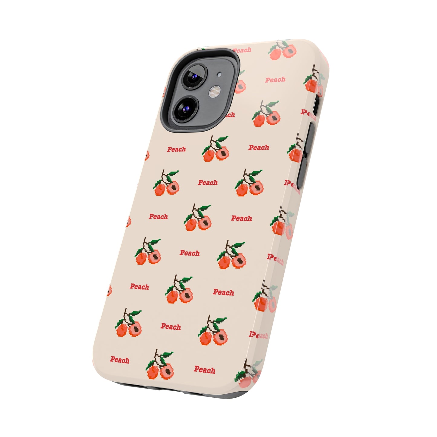 Pixelated Peach Tough iPhone Case