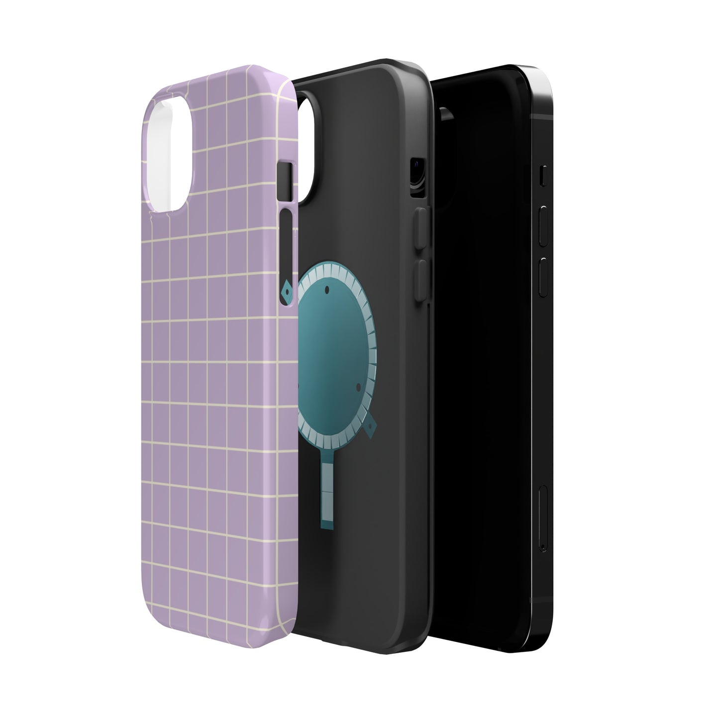 Lavender Grid MagSafe Tough Case