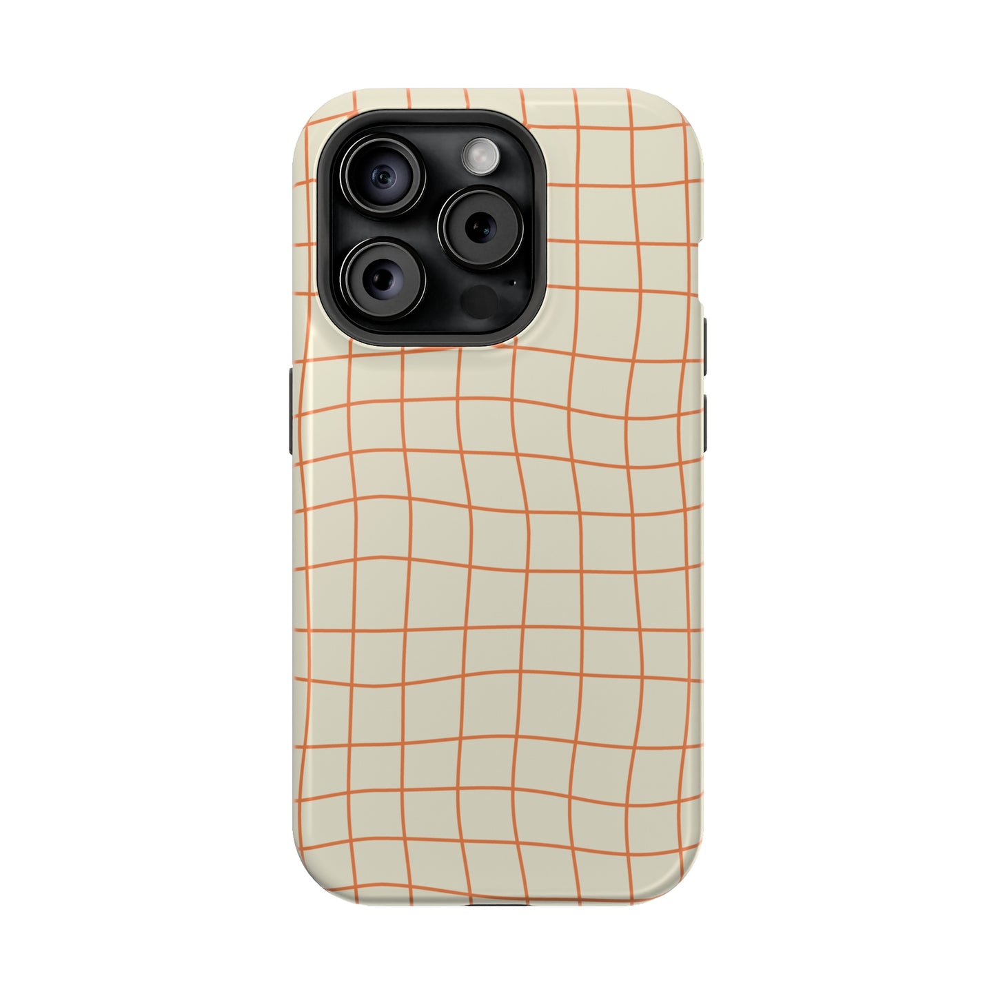Soft Beige Dizzy Grid MagSafe Tough Case