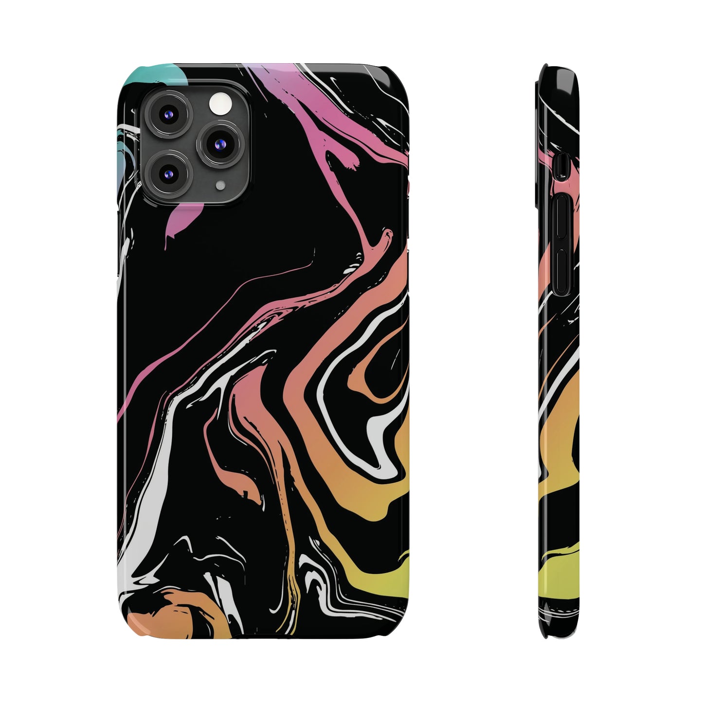 Acid marble pattern Snap Case