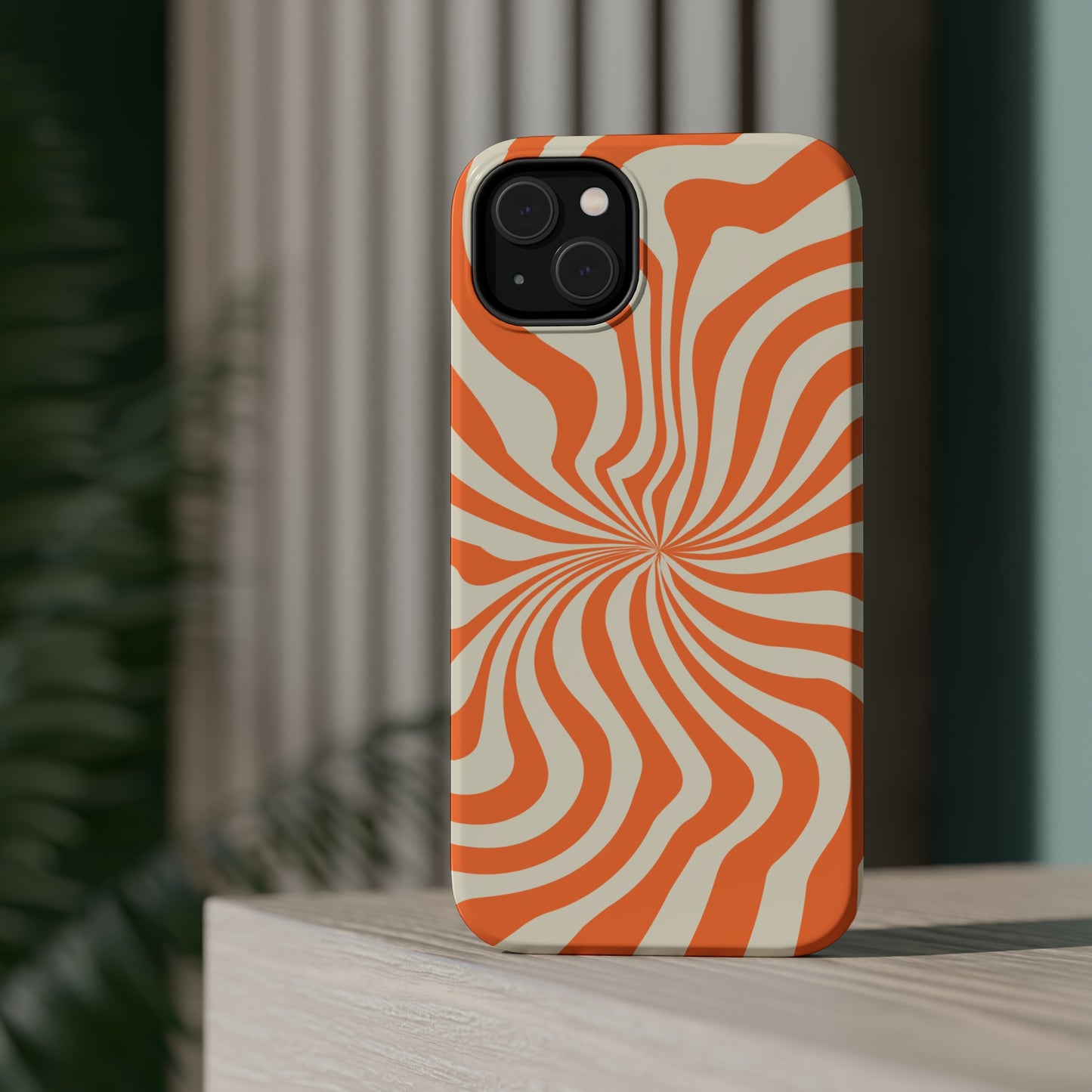 Orange Dizzy Spiral MagSafe Tough Case