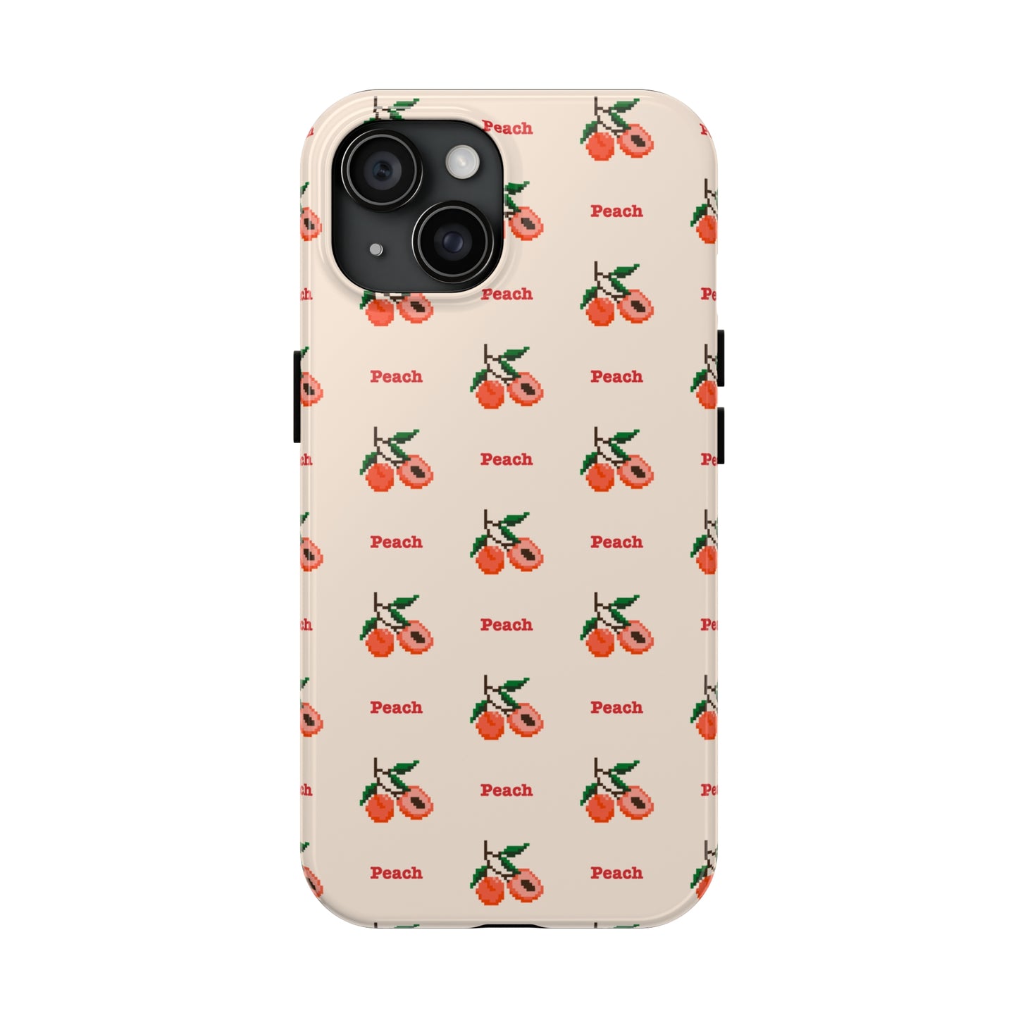 Pixelated Peach Tough iPhone Case