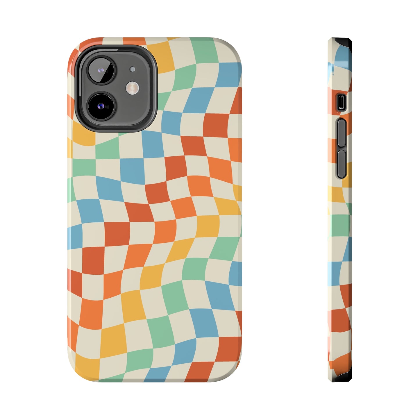 Retro Crazy Checkers Tough iPhone Case
