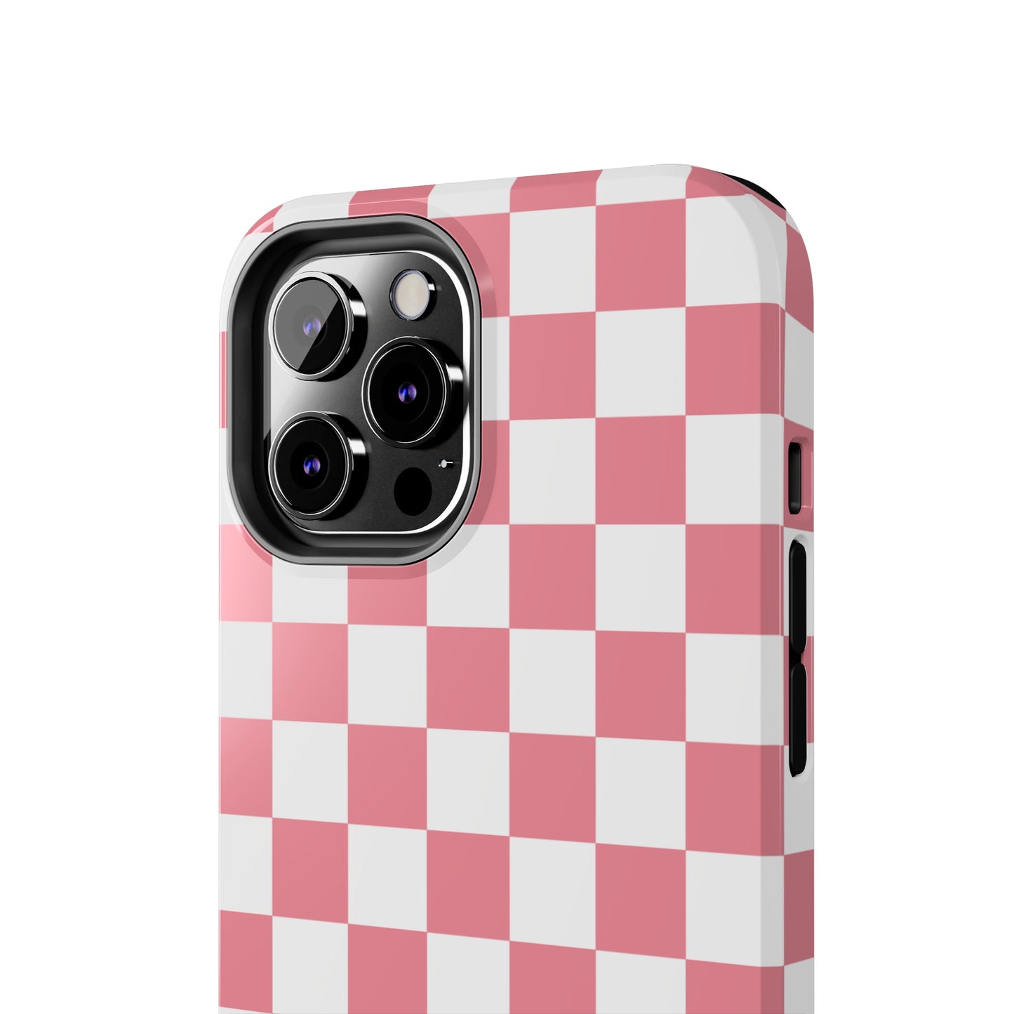 Pink Checkers Tough iPhone Case