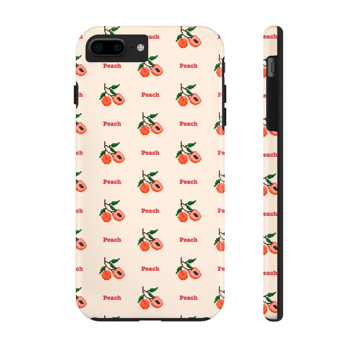Pixelated Peach Tough iPhone Case