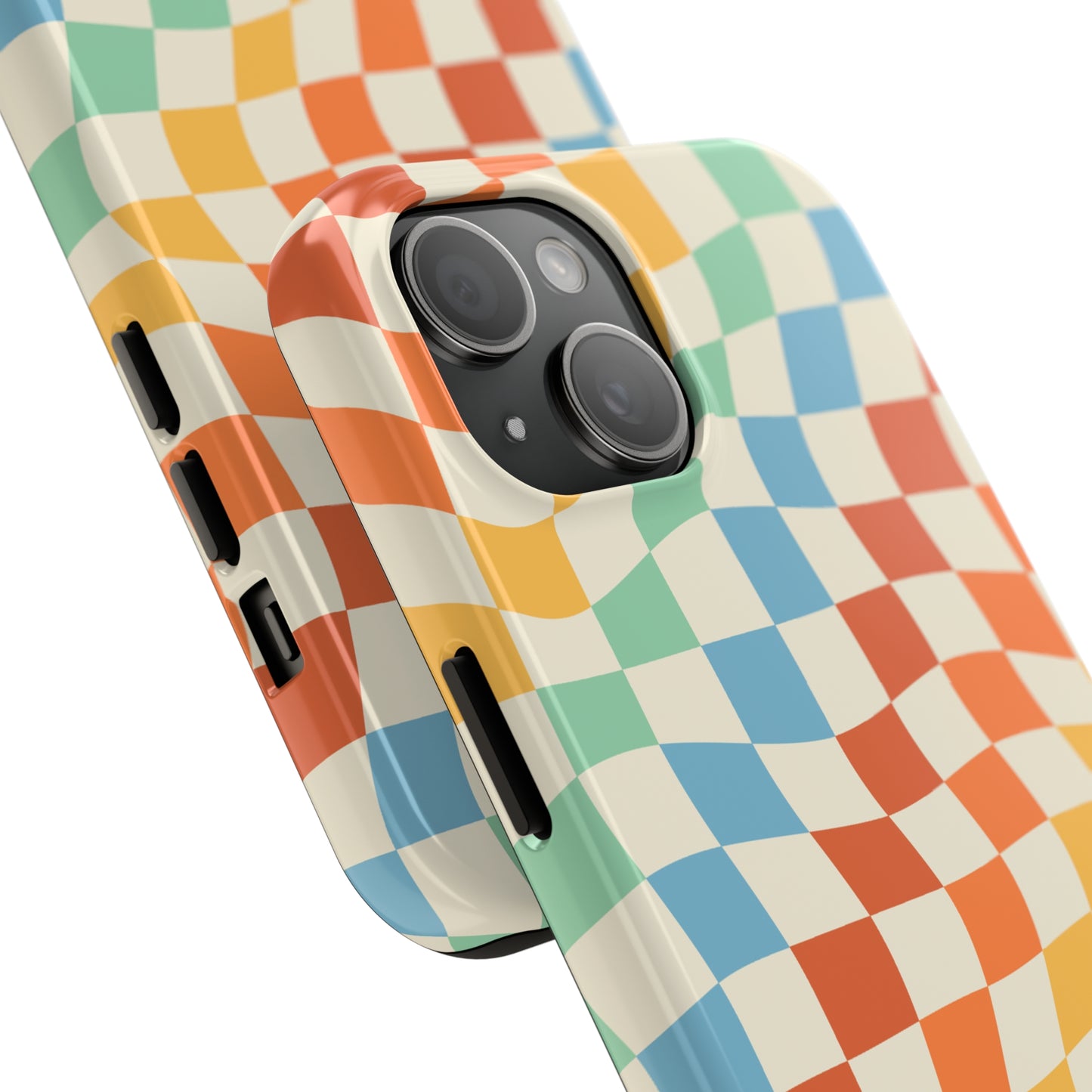 Retro Crazy Checkers Tough iPhone Case