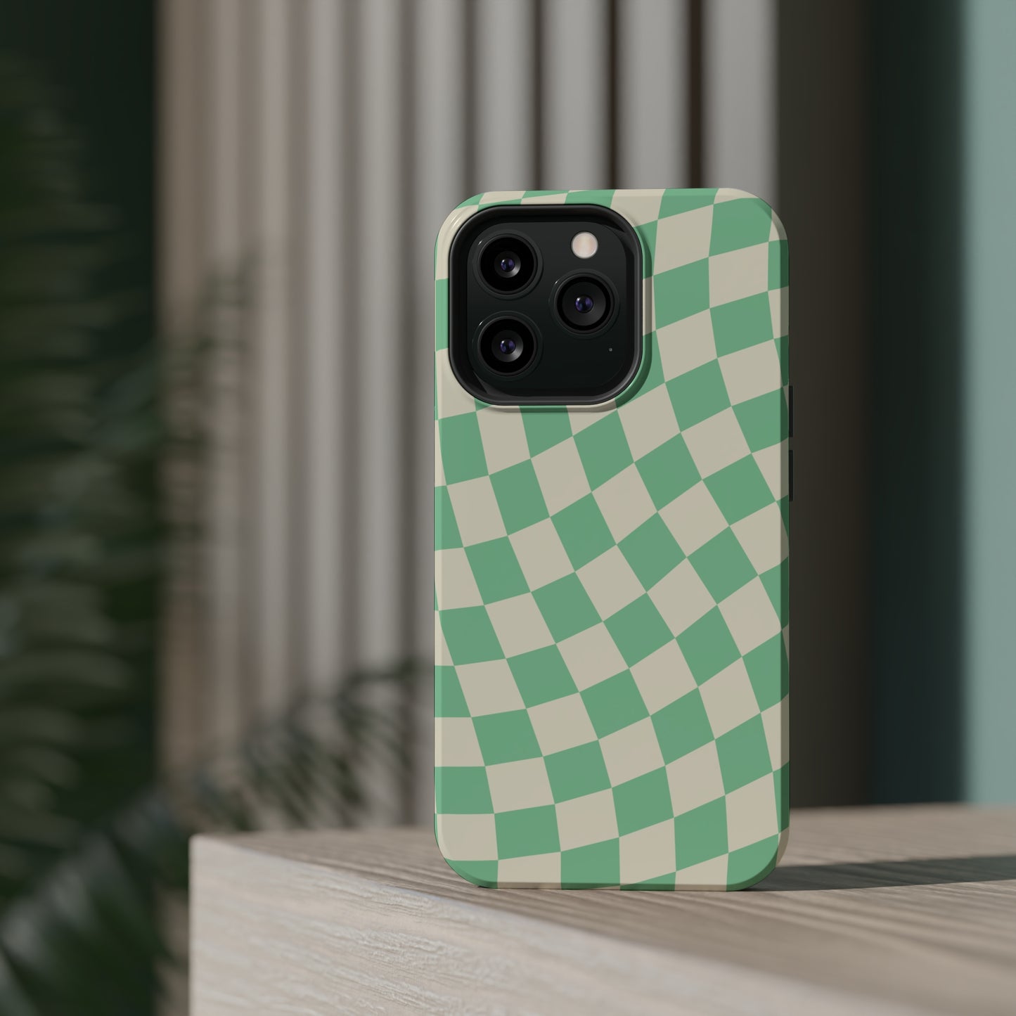 Pistachio Checkers MagSafe Tough Case