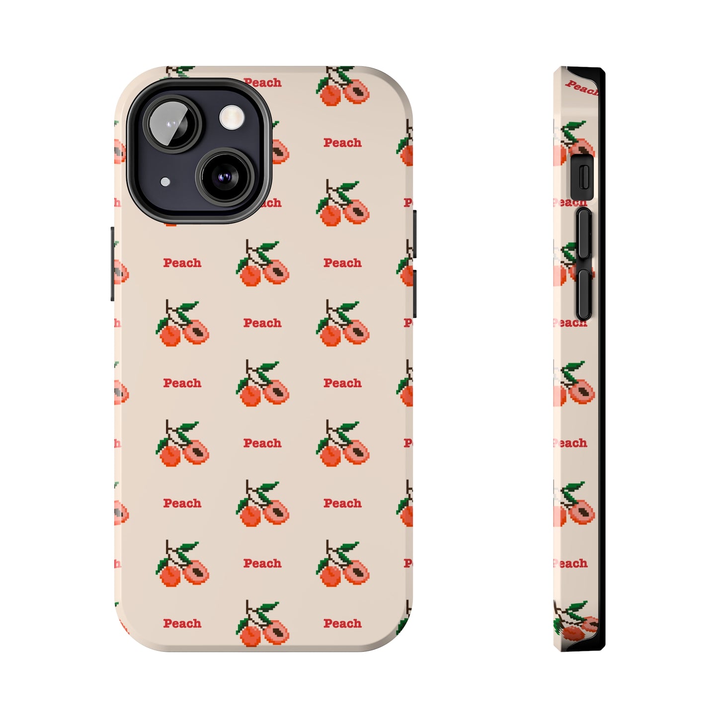 Pixelated Peach Tough iPhone Case