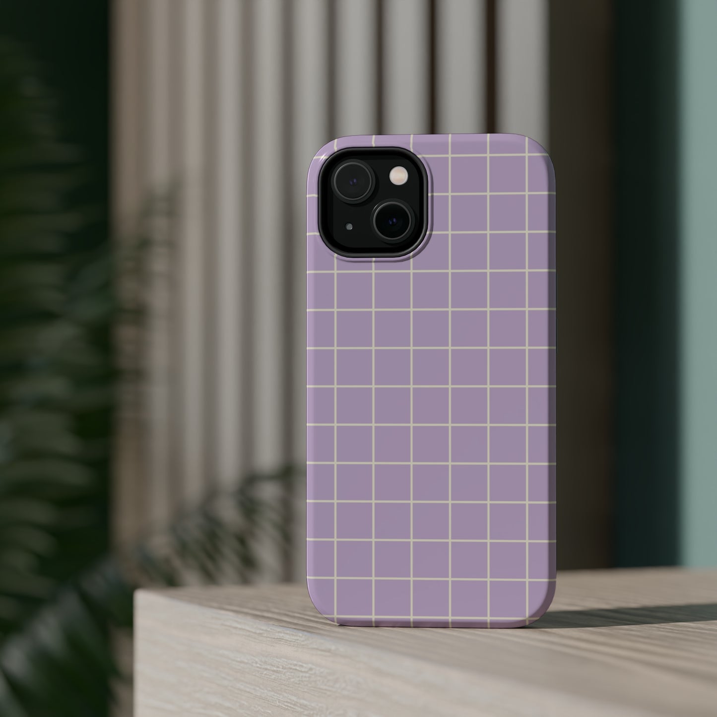 Lavender Grid MagSafe Tough Case