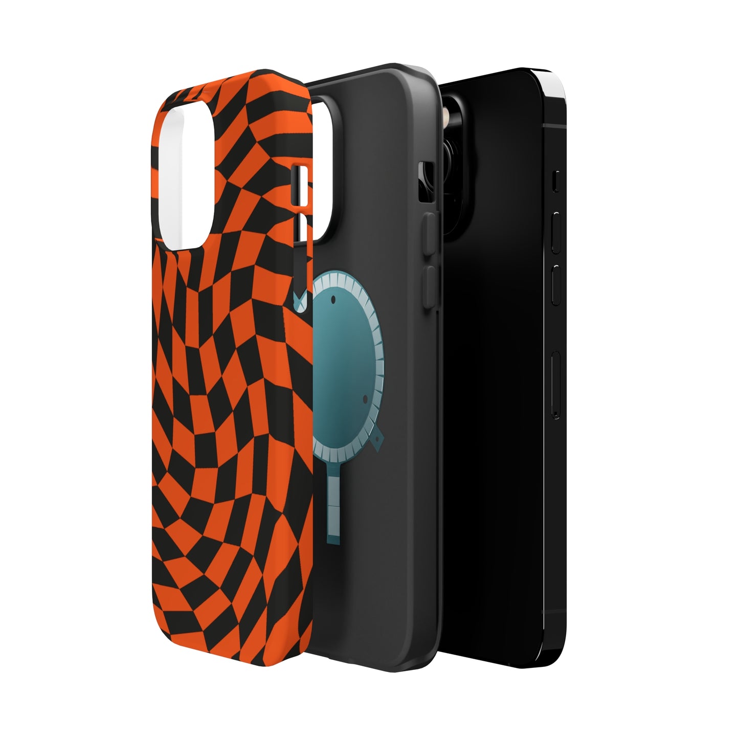 Orange Crazy Checkers MagSafe Tough Case