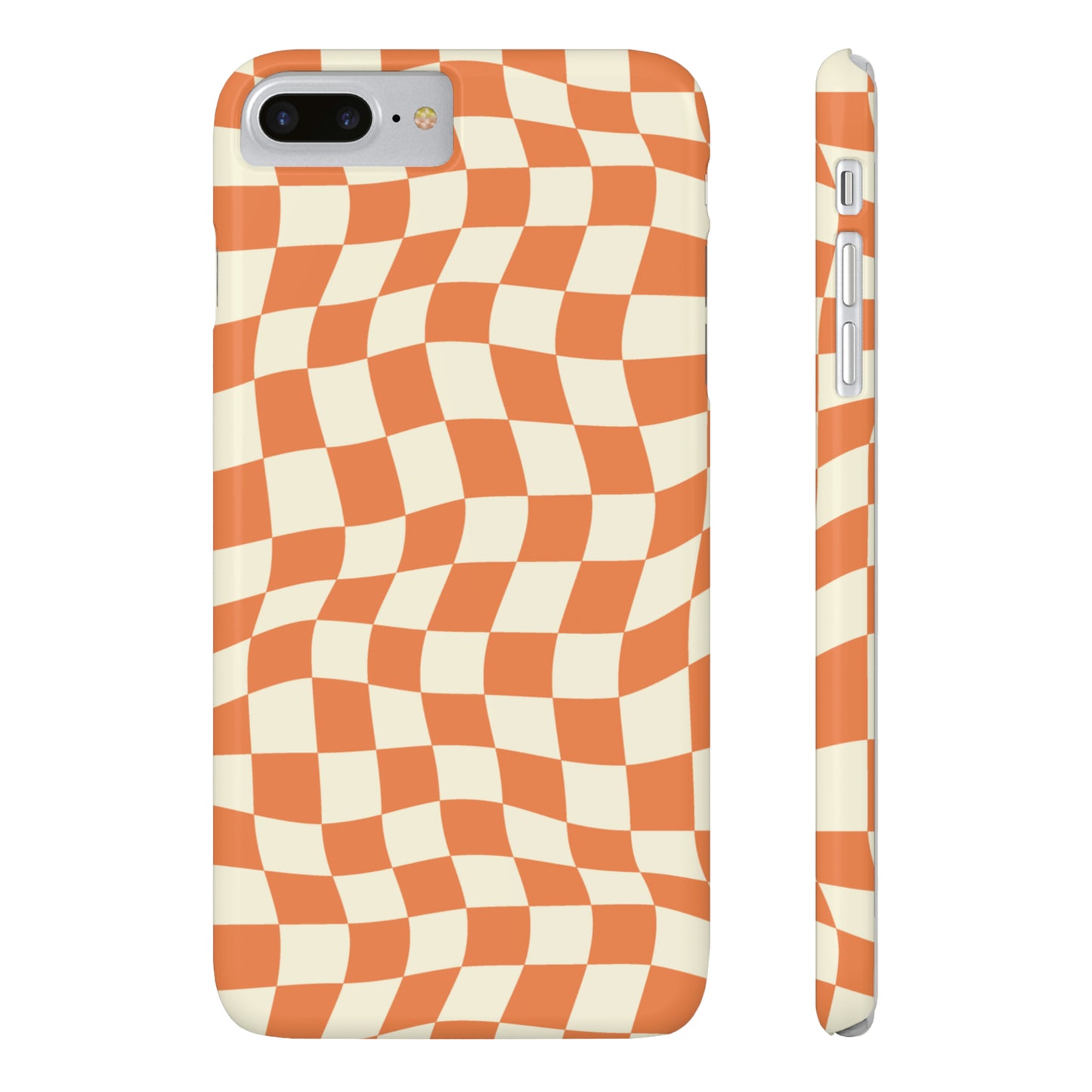 Retro Orange Peel Crazy Checkers Snap Case