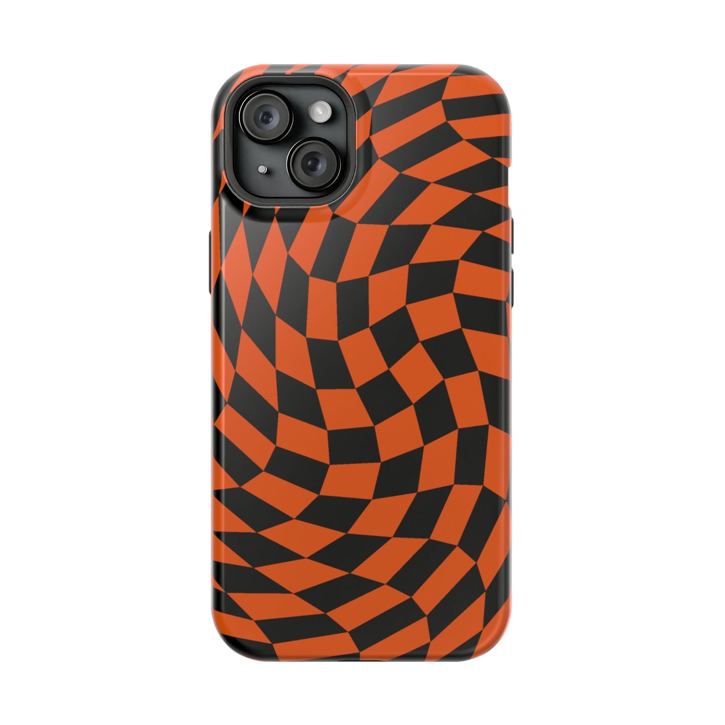 Orange Crazy Checkers MagSafe Tough Case