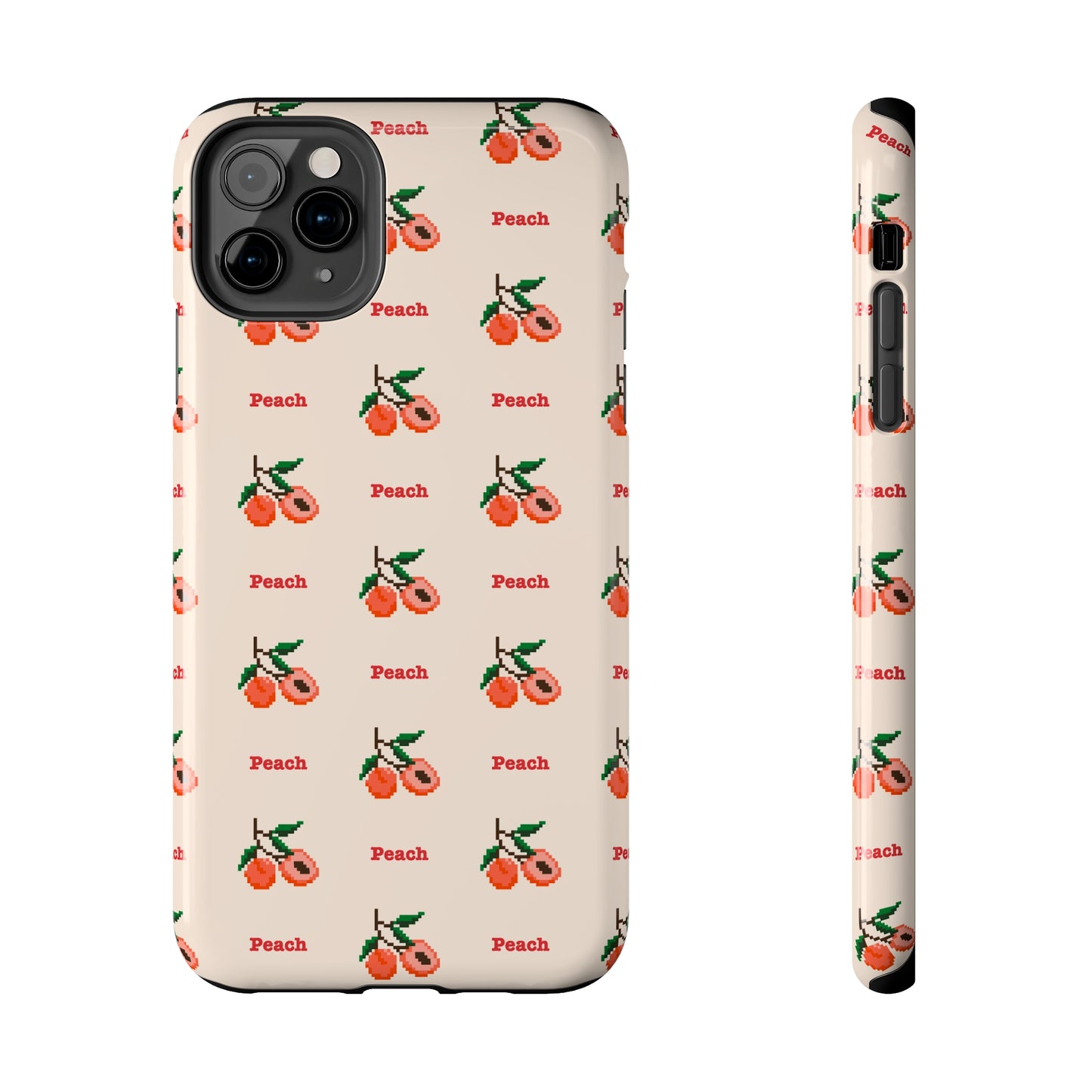 Pixelated Peach Tough iPhone Case