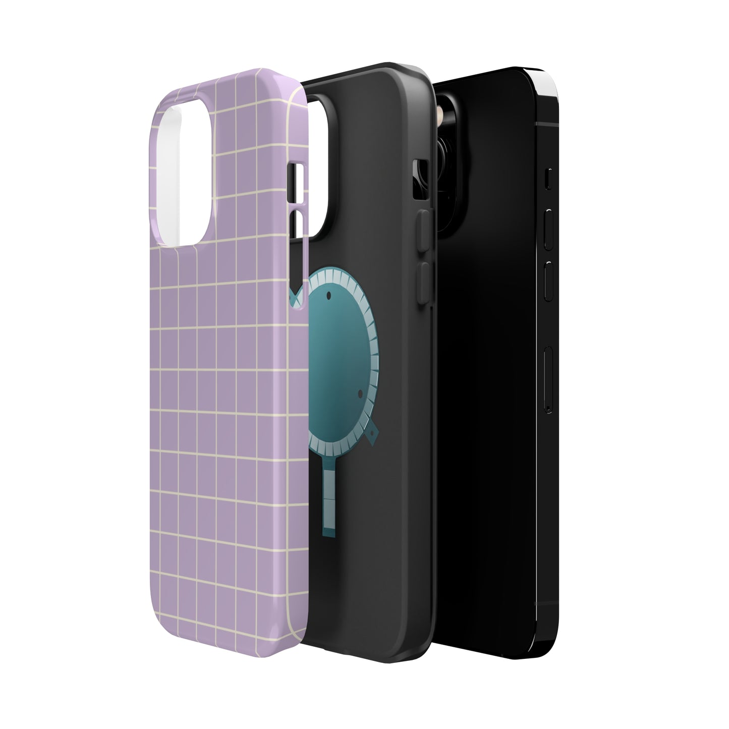 Lavender Grid MagSafe Tough Case