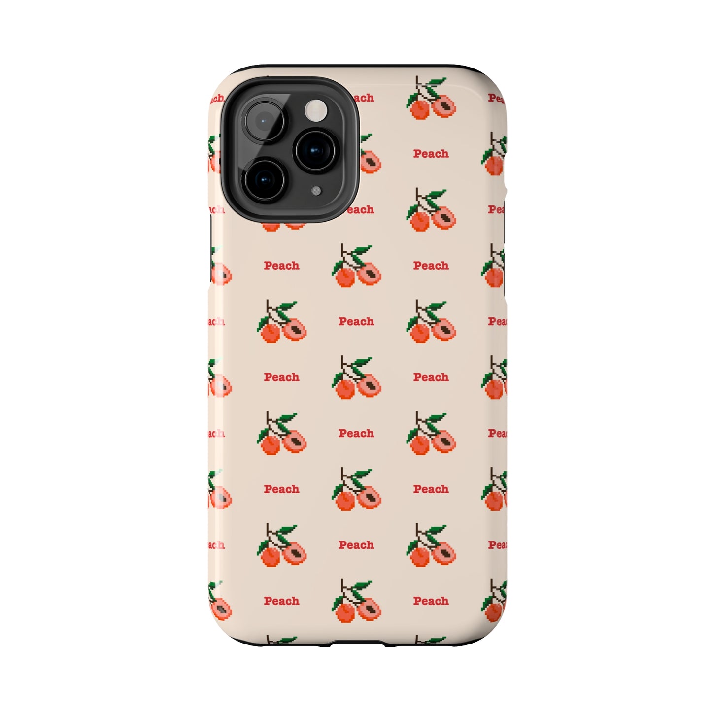 Pixelated Peach Tough iPhone Case